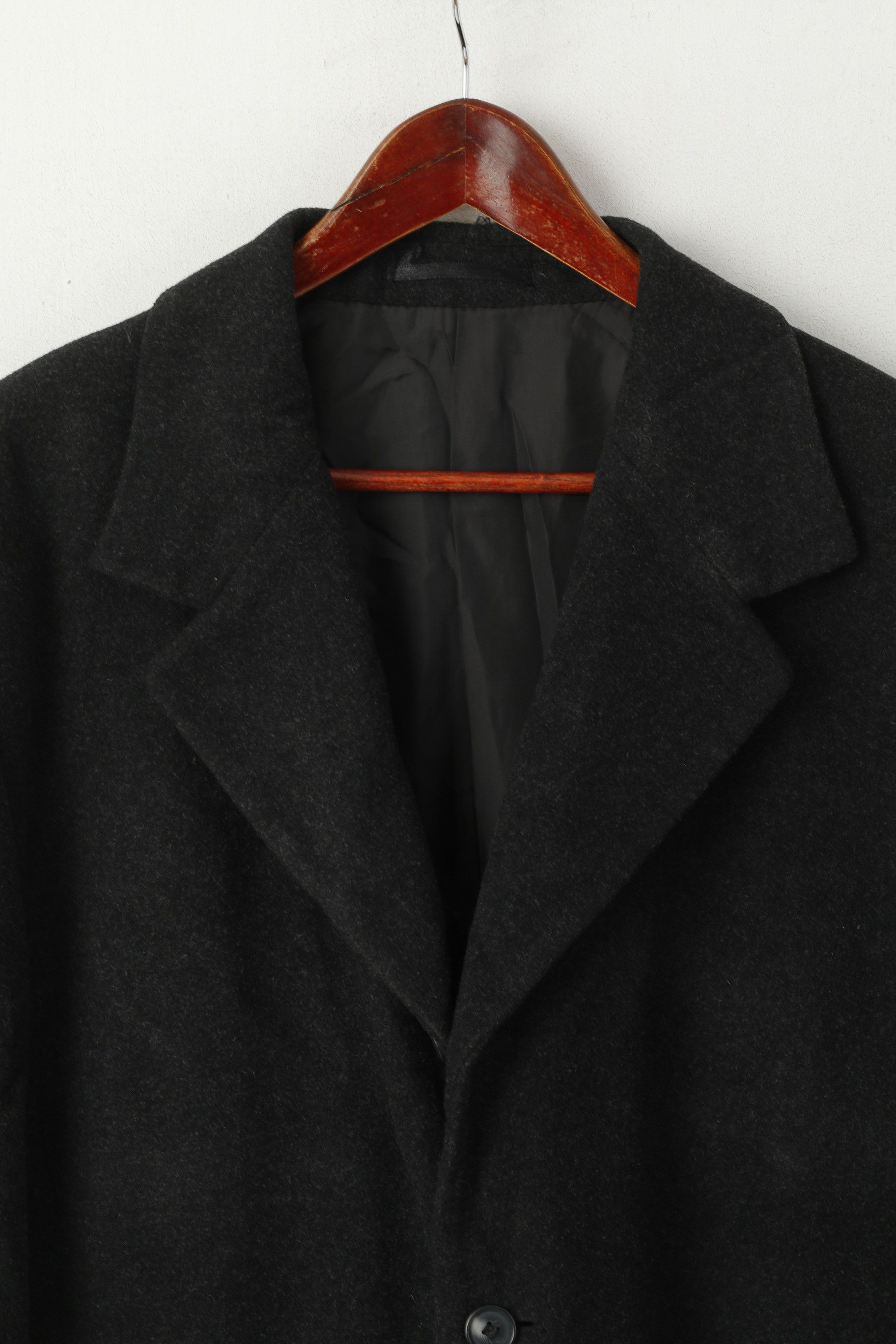 Vintage Vintage Men 58 48 XL Coat Charcoal Wool Cashmere 3103 Size US XL / EU 56 / 4 - 2 Thumbnail