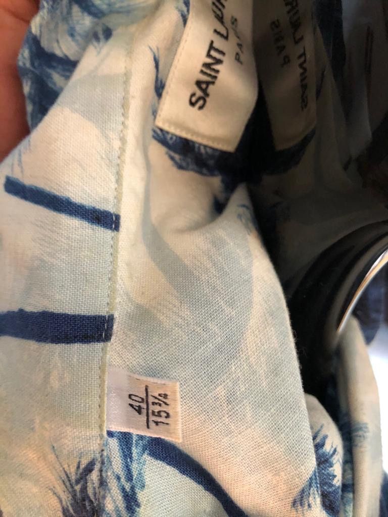 Saint Laurent Paris SS16 Palm Tree Hawaiian shirt 40 Size US M / EU 48-50 / 2 - 6 Thumbnail