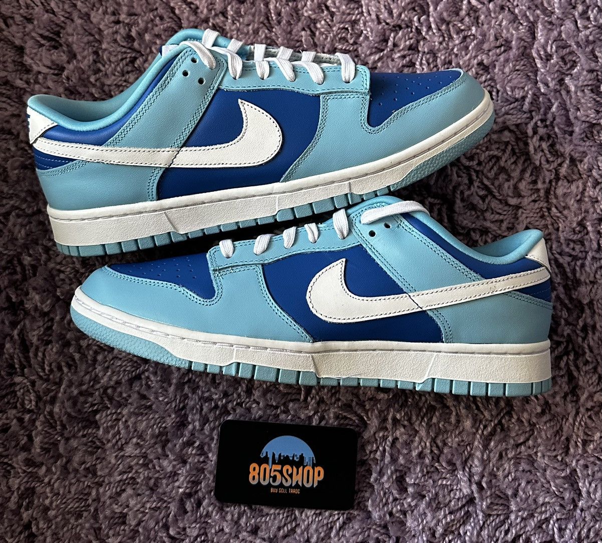 image of Nike Dunk Low Argon Shoes in Blue, Men's (Size 10.5)