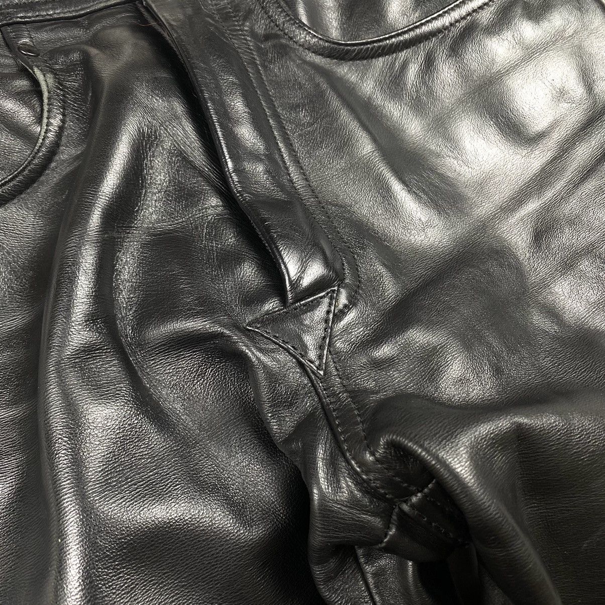Genuine Leather 90’s Vintage IXS Leather Pants Motorcycle Streetwear Racing Size US 28 / EU 44 - 6 Thumbnail