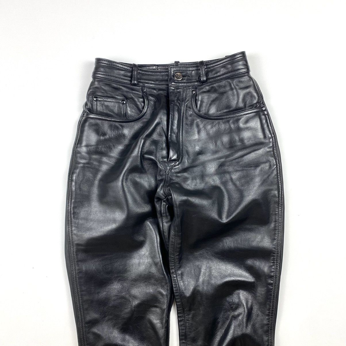 Genuine Leather 90’s Vintage IXS Leather Pants Motorcycle Streetwear Racing Size US 28 / EU 44 - 3 Thumbnail