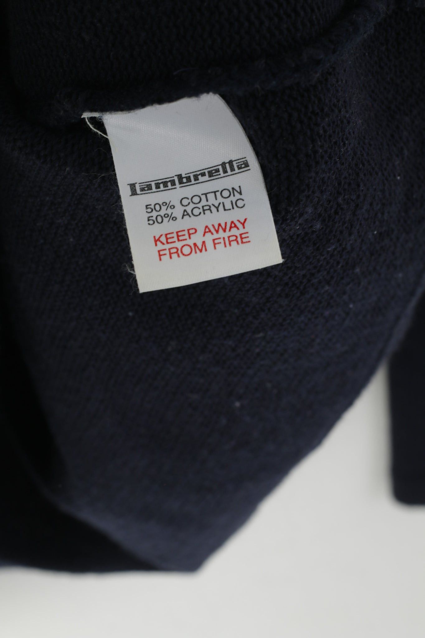 Lambretta Lambretta Men XL Jumper Navy Cotton Blend Crew 2954 Size US XL / EU 56 / 4 - 5 Thumbnail