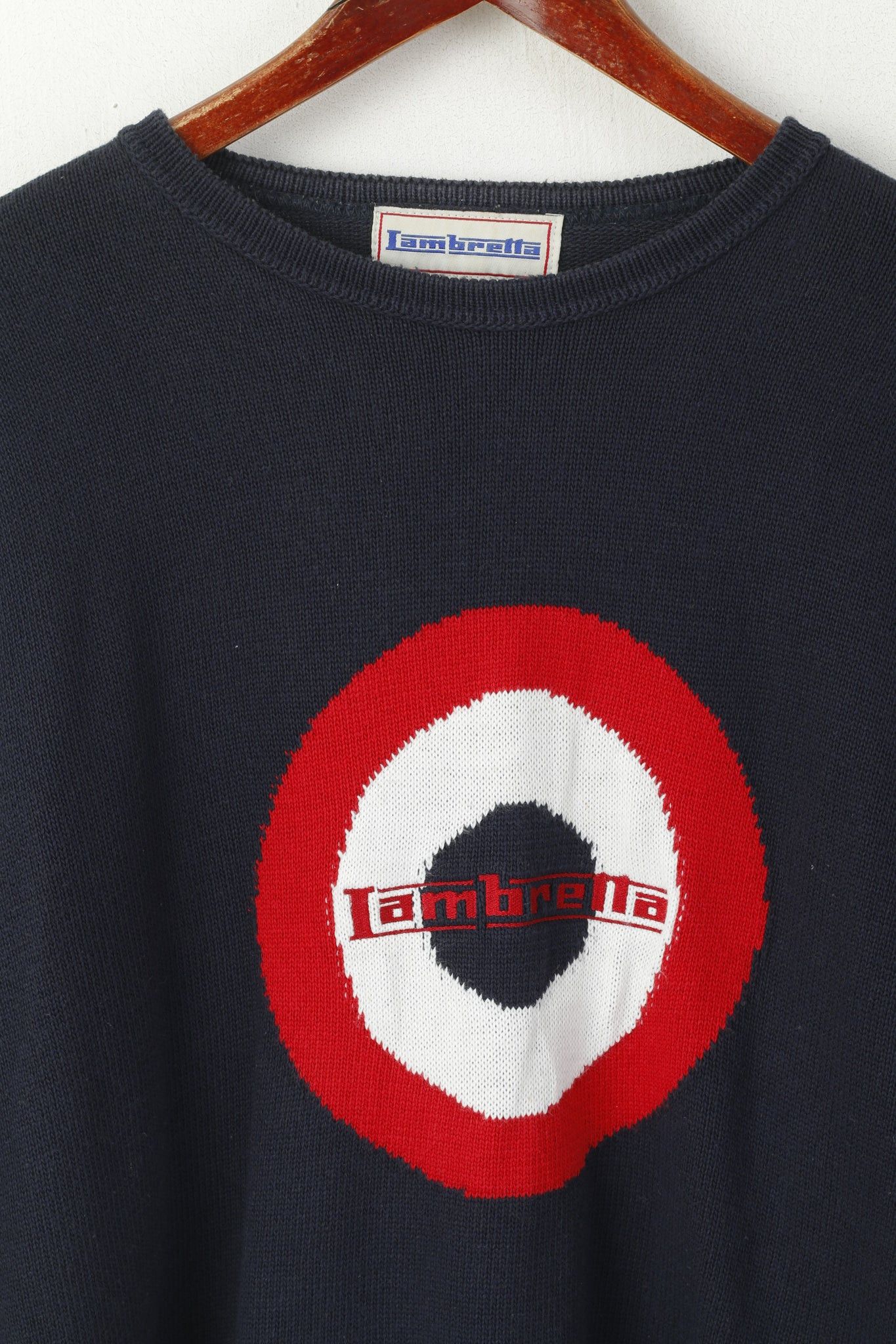 Lambretta Lambretta Men XL Jumper Navy Cotton Blend Crew 2954 Size US XL / EU 56 / 4 - 2 Thumbnail