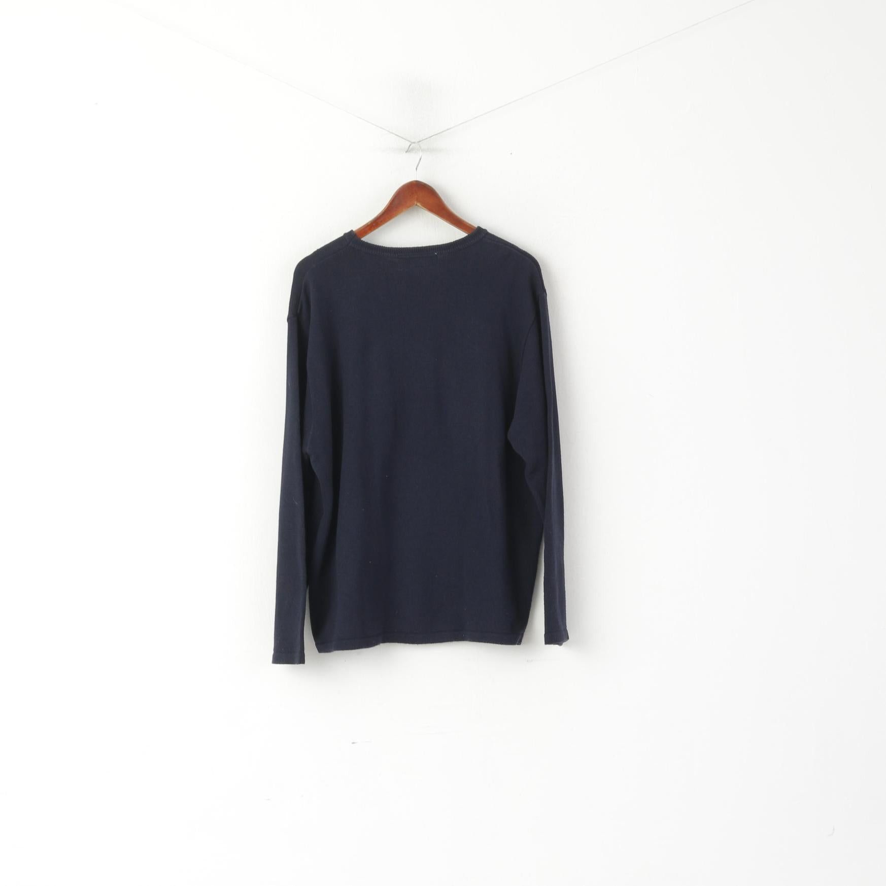 Lambretta Lambretta Men XL Jumper Navy Cotton Blend Crew 2954 Size US XL / EU 56 / 4 - 6 Thumbnail
