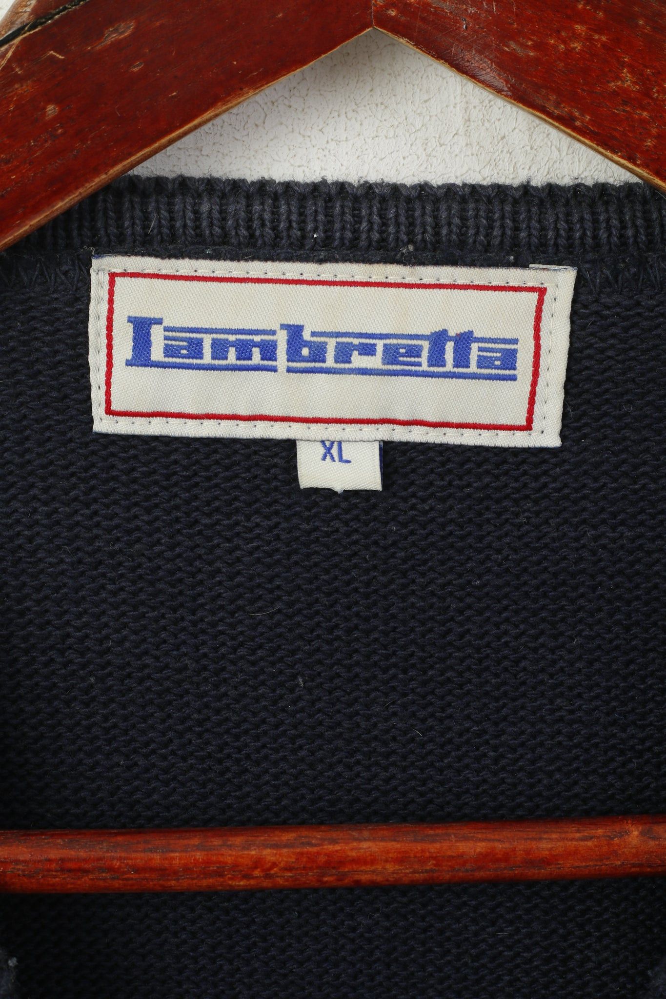 Lambretta Lambretta Men XL Jumper Navy Cotton Blend Crew 2954 Size US XL / EU 56 / 4 - 4 Thumbnail