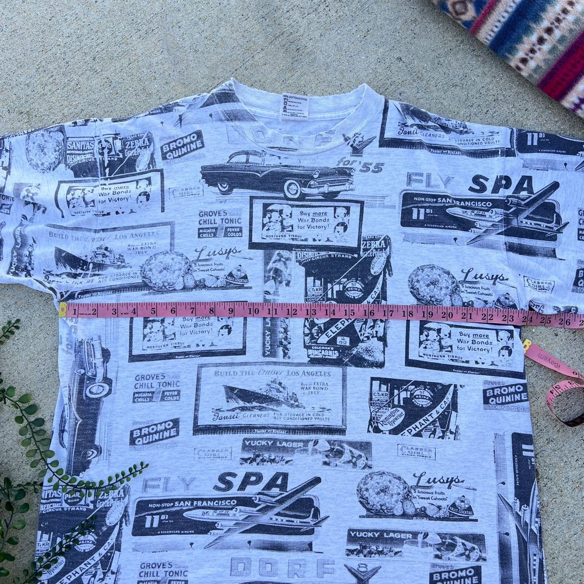 Vintage Vintage RARE 90s All Over Print 1950s Adverts Cars Planes Size US XL / EU 56 / 4 - 9 Thumbnail