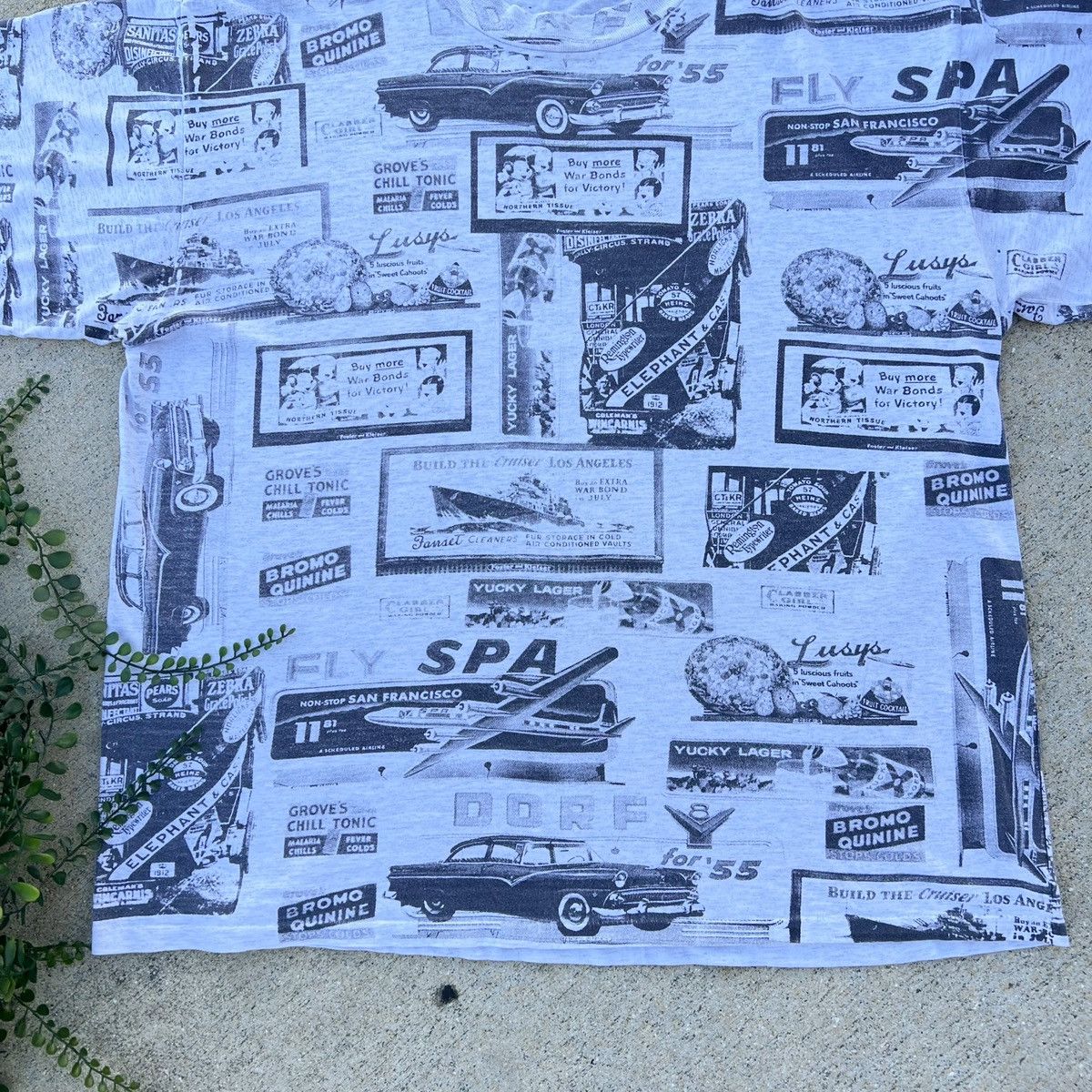 Vintage Vintage RARE 90s All Over Print 1950s Adverts Cars Planes Size US XL / EU 56 / 4 - 3 Thumbnail