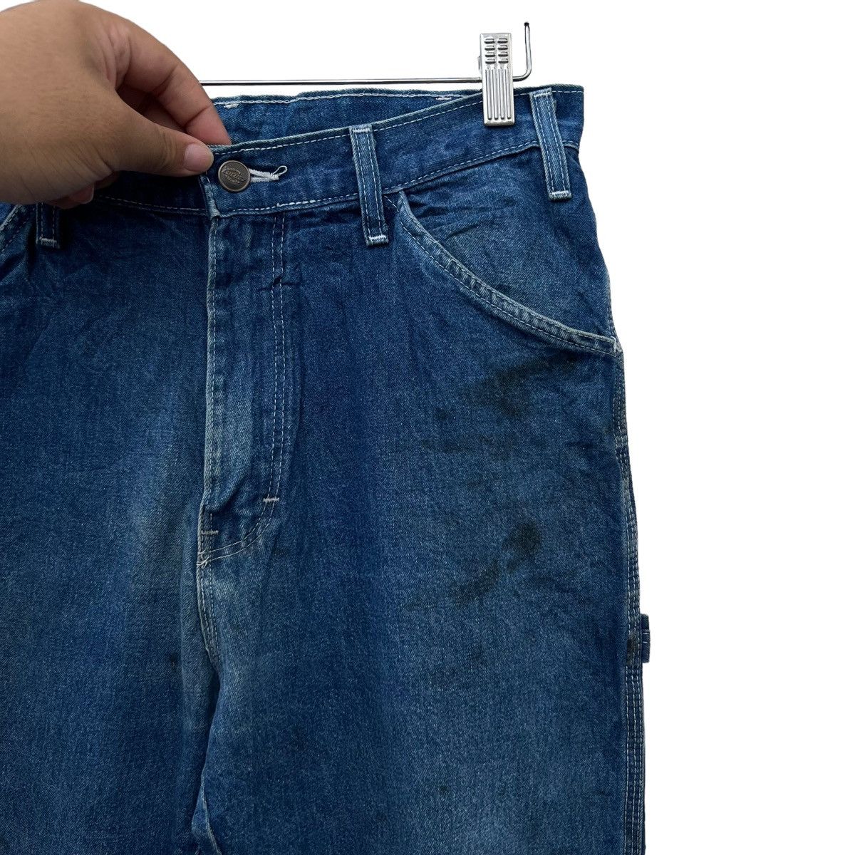 Japanese Brand VINTAGE DICKIES DISTRESSED DENIM WORKERS WEAR DESIGN Size US 32 / EU 48 - 5 Thumbnail