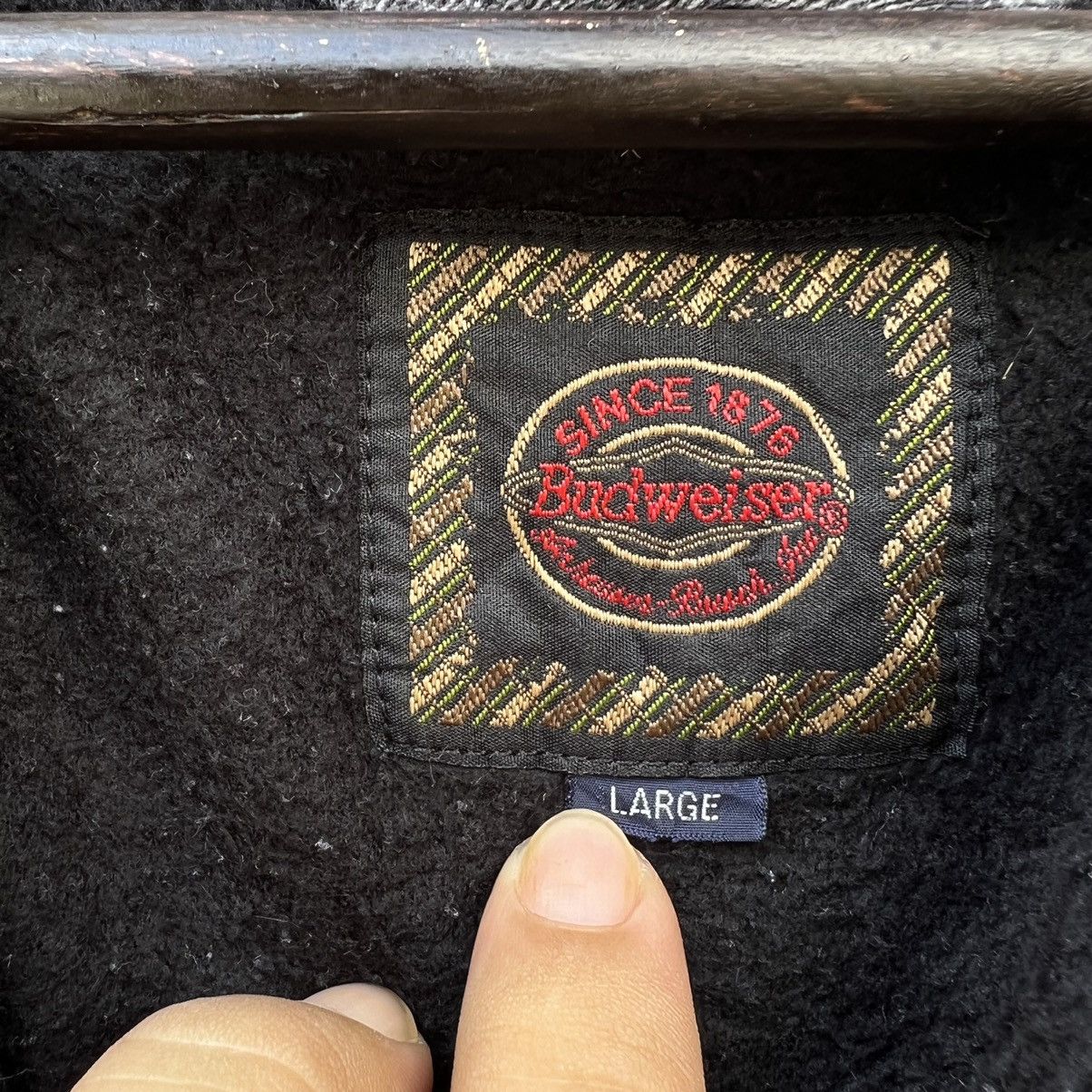 Budweiser VINTAGE BUDWEISER FLEECE JACKET BIG LOGO Size US L / EU 52-54 / 3 - 13 Thumbnail