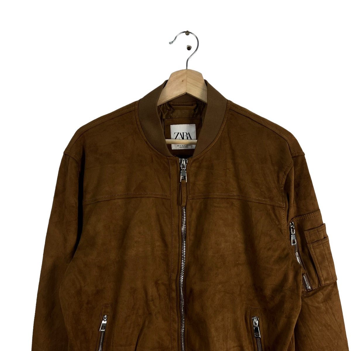 Japanese Brand VINTAGE ZARA SUEDE LEATHER JACKET Size US M / EU 48-50 / 2 - 2 Thumbnail