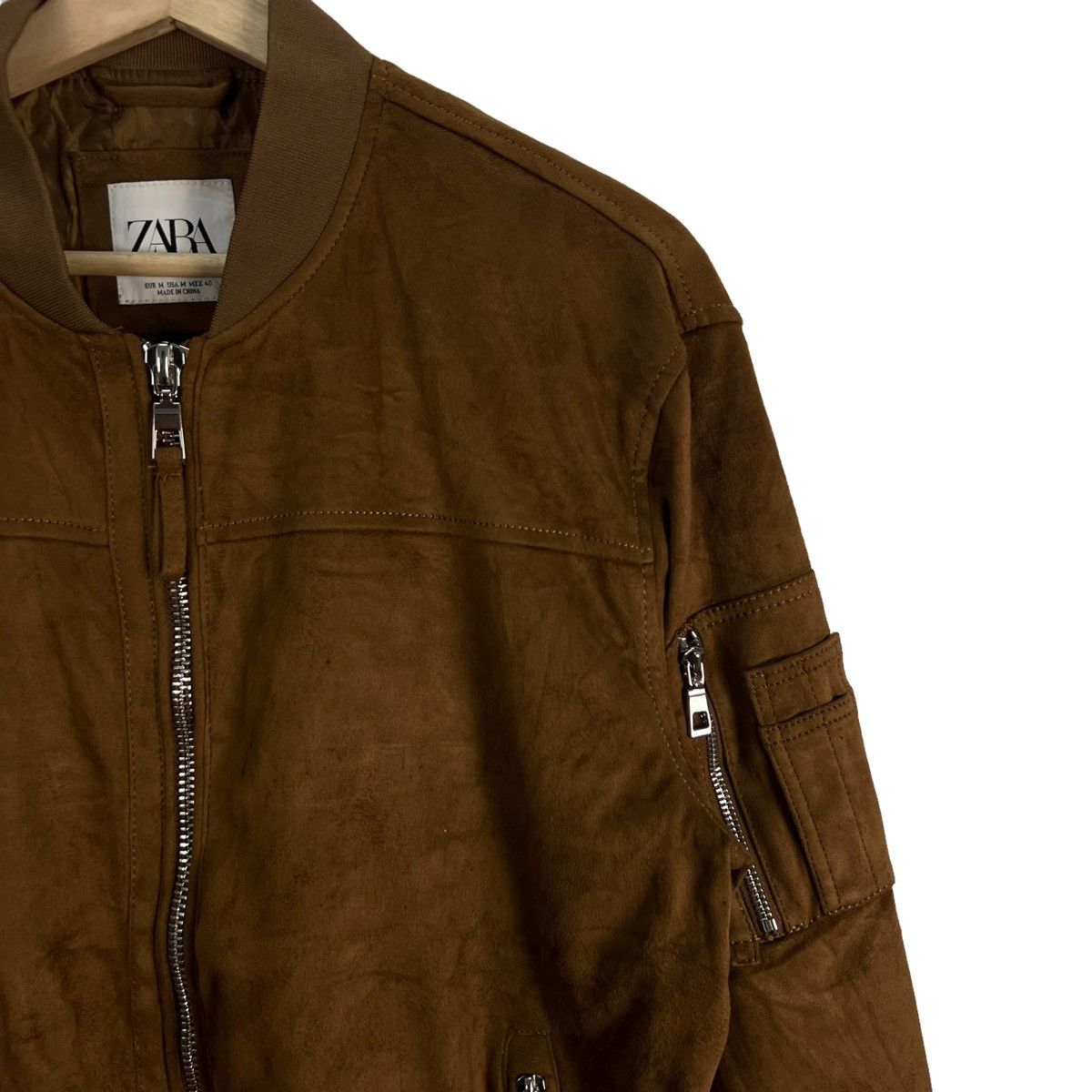 Japanese Brand VINTAGE ZARA SUEDE LEATHER JACKET Size US M / EU 48-50 / 2 - 7 Thumbnail
