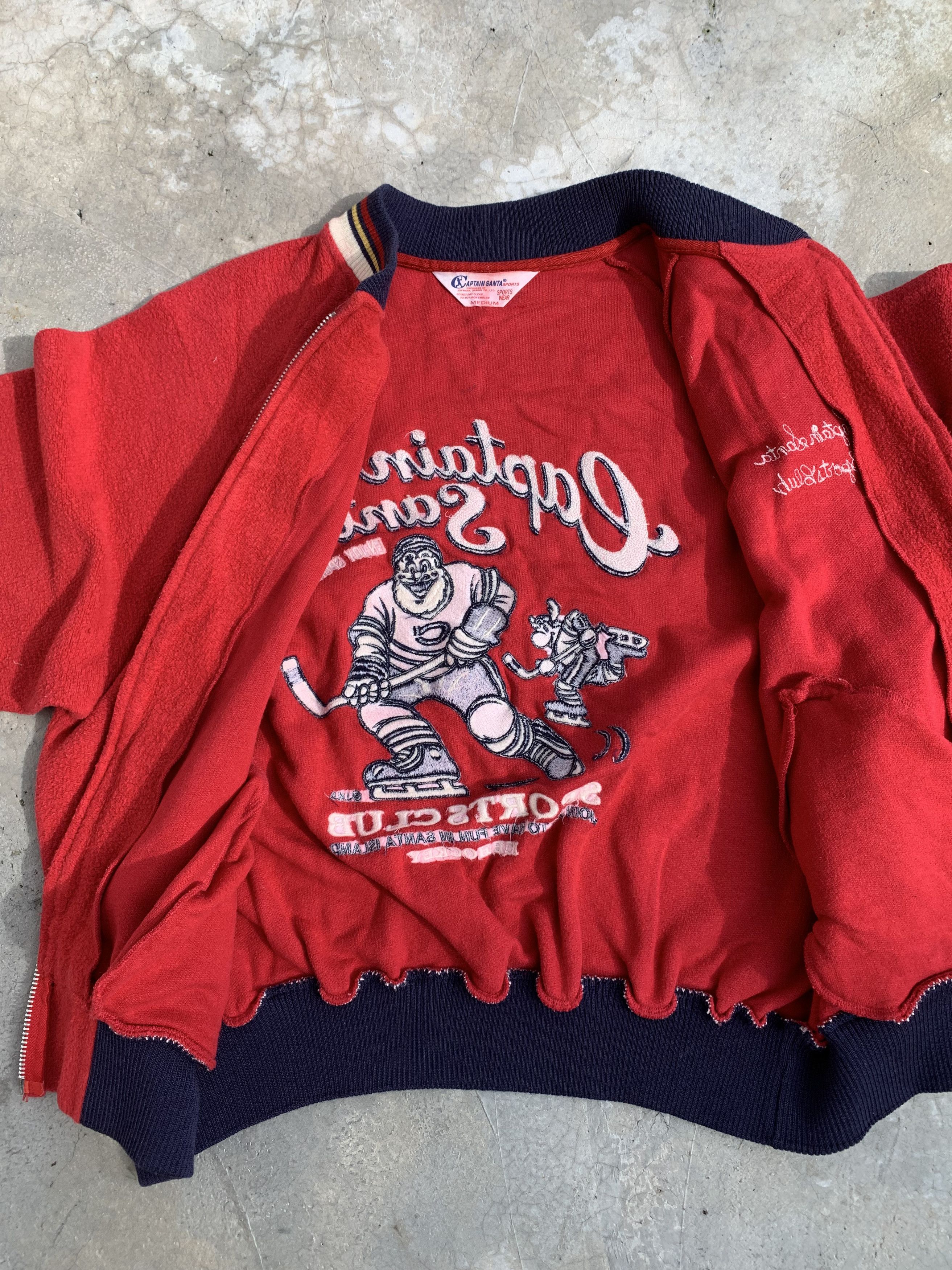 Vintage VTG Captain Santa Ice Hockey Club Embroidered Sweater Jacket Size US M / EU 48-50 / 2 - 10 Thumbnail