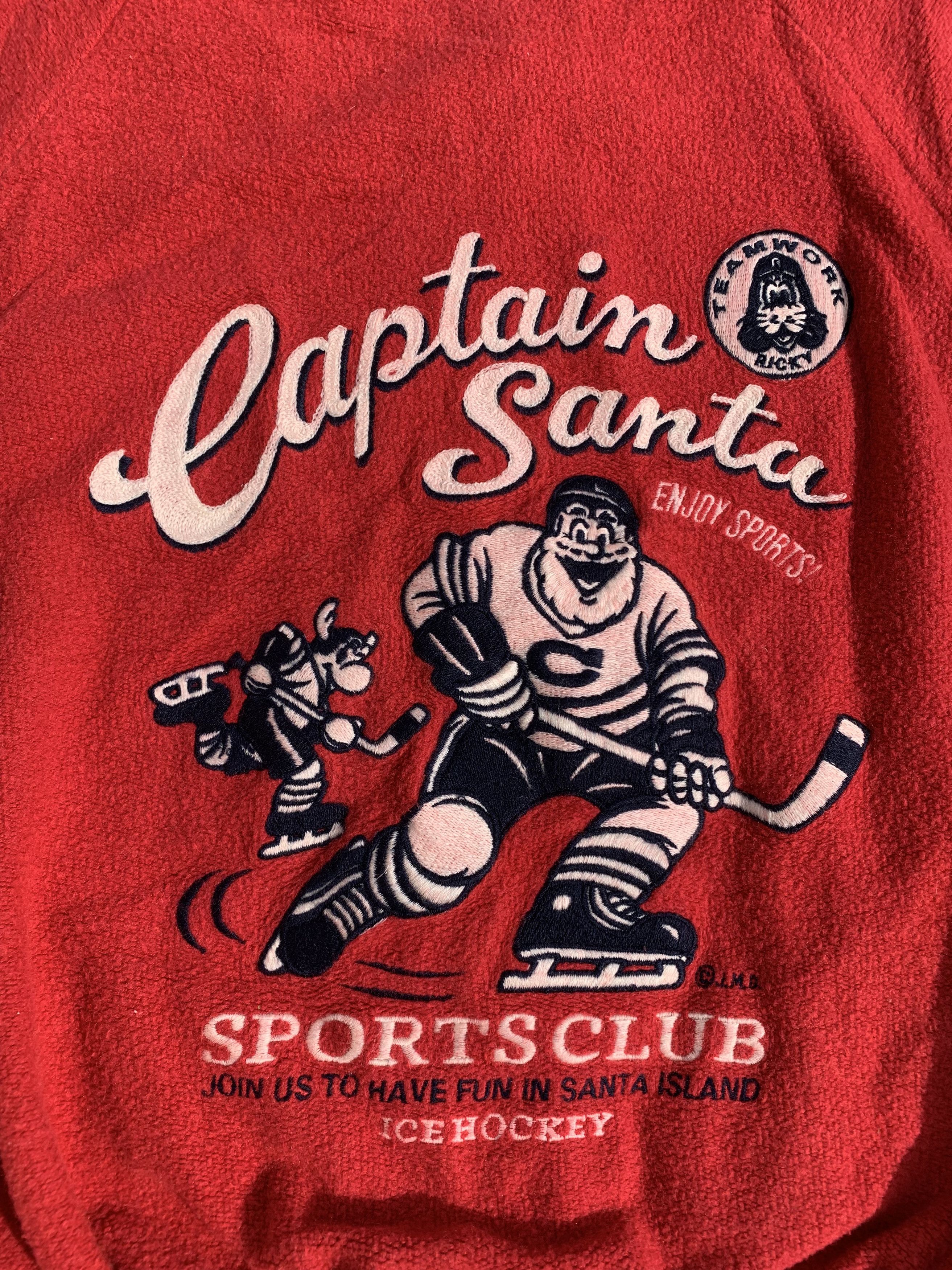 Vintage VTG Captain Santa Ice Hockey Club Embroidered Sweater Jacket Size US M / EU 48-50 / 2 - 3 Thumbnail