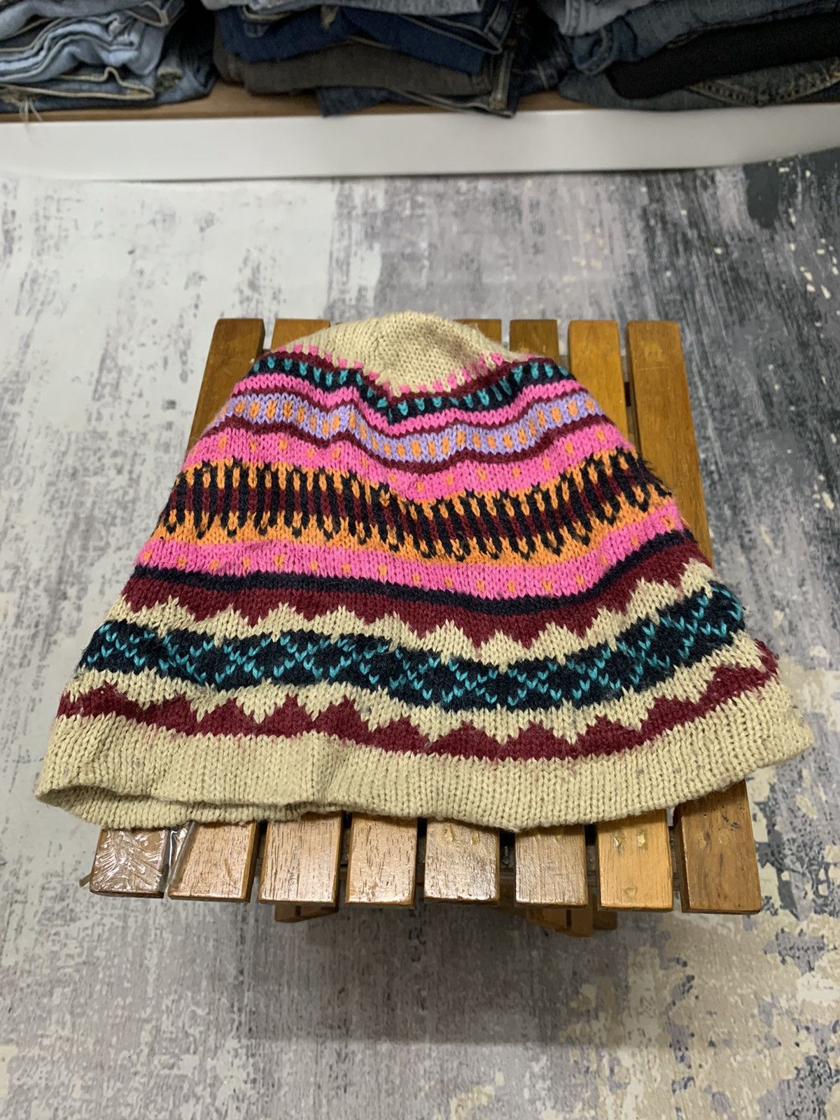 14th Addiction Vintage American Native Tribal Art Beanie Hat Size ONE SIZE - 6 Thumbnail