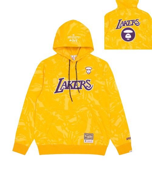Aape Aape x Mitchell & Ness LA Lakers Pullover Hoodie Size US L / EU 52-54 / 3 - 14 Thumbnail