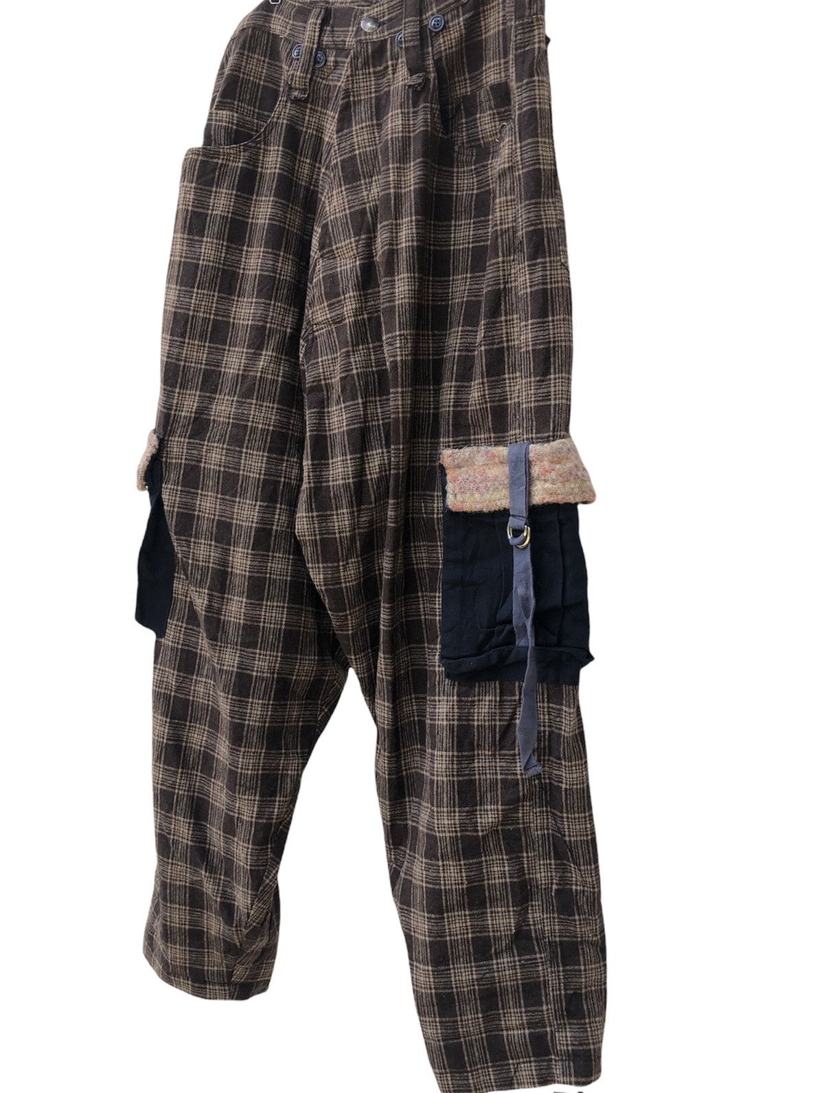 Handmade Japanese brand Frank U Bondage cropped Pant print checkered Size US 32 / EU 48 - 1 Thumbnail