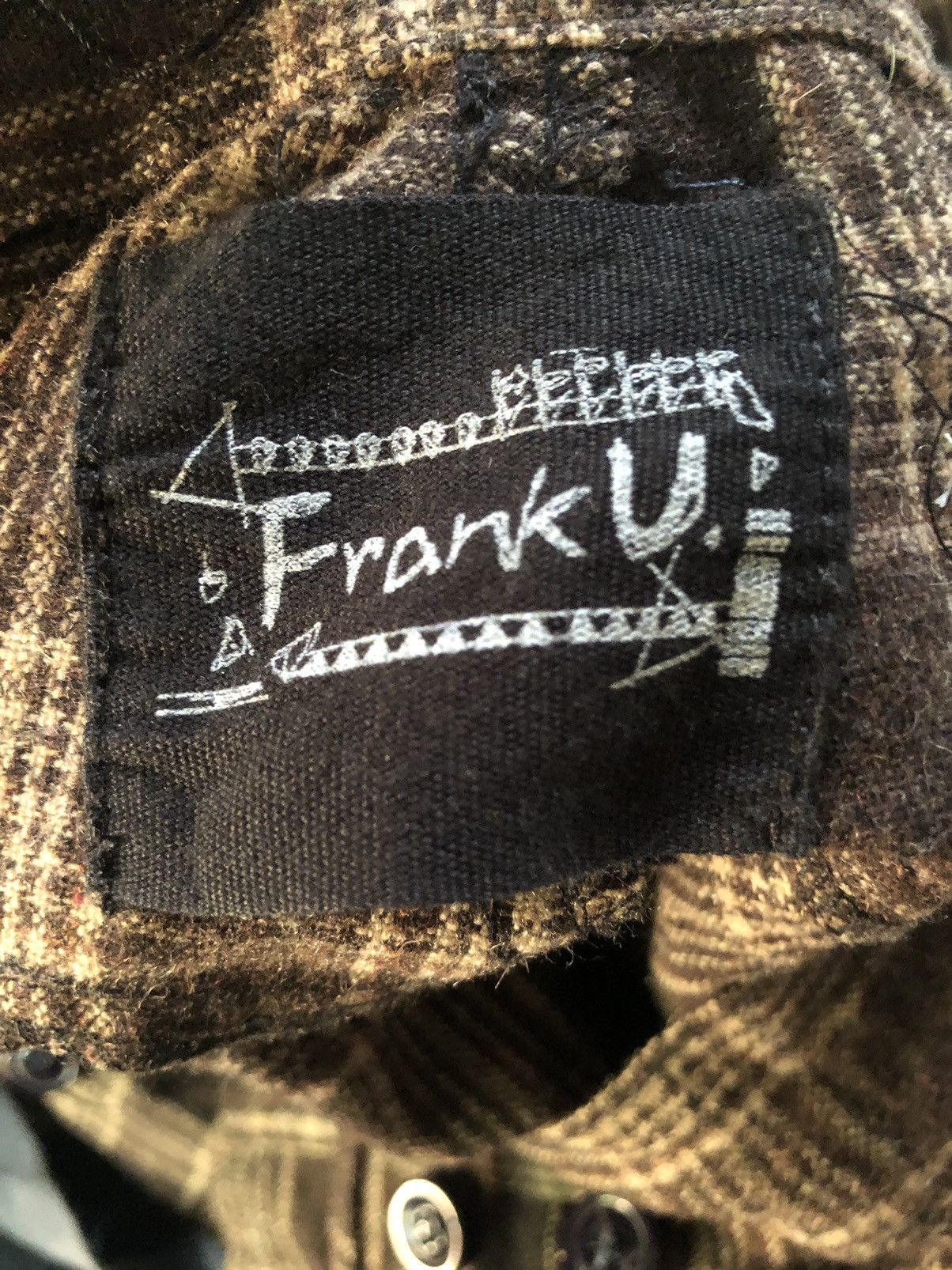 Handmade Japanese brand Frank U Bondage cropped Pant print checkered Size US 32 / EU 48 - 4 Thumbnail