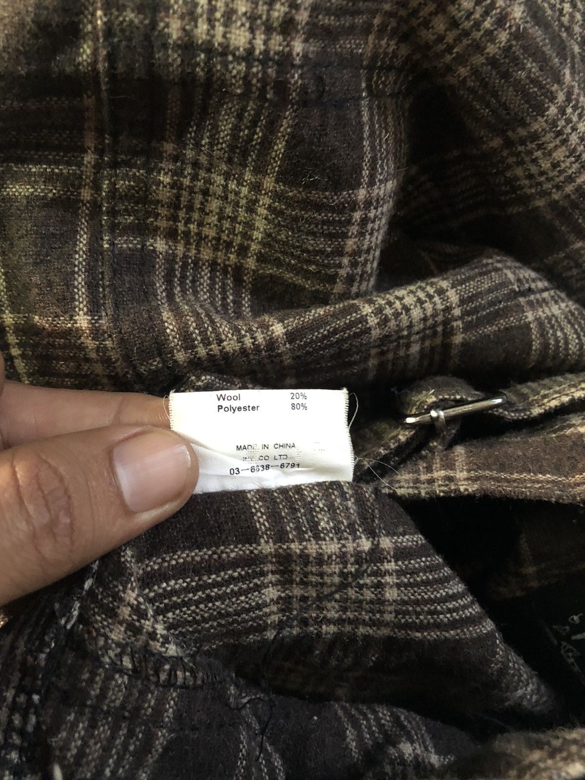 Handmade Japanese brand Frank U Bondage cropped Pant print checkered Size US 32 / EU 48 - 5 Thumbnail