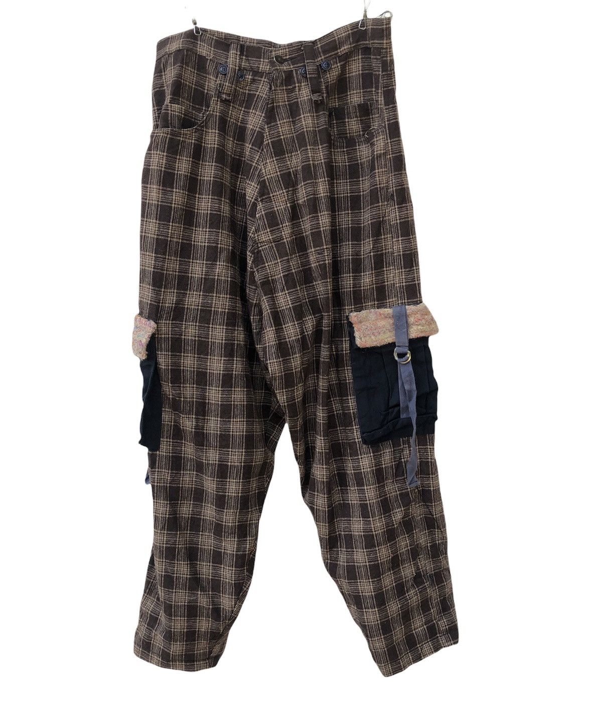 Handmade Japanese brand Frank U Bondage cropped Pant print checkered Size US 32 / EU 48 - 3 Thumbnail
