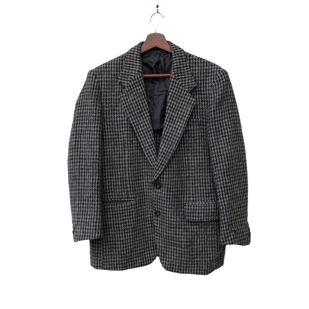 Harris Tweed 🔥JAPANESE BRAND HARIS TWEED KNITED BLAZER JACKET Size 40R - 1 Thumbnail