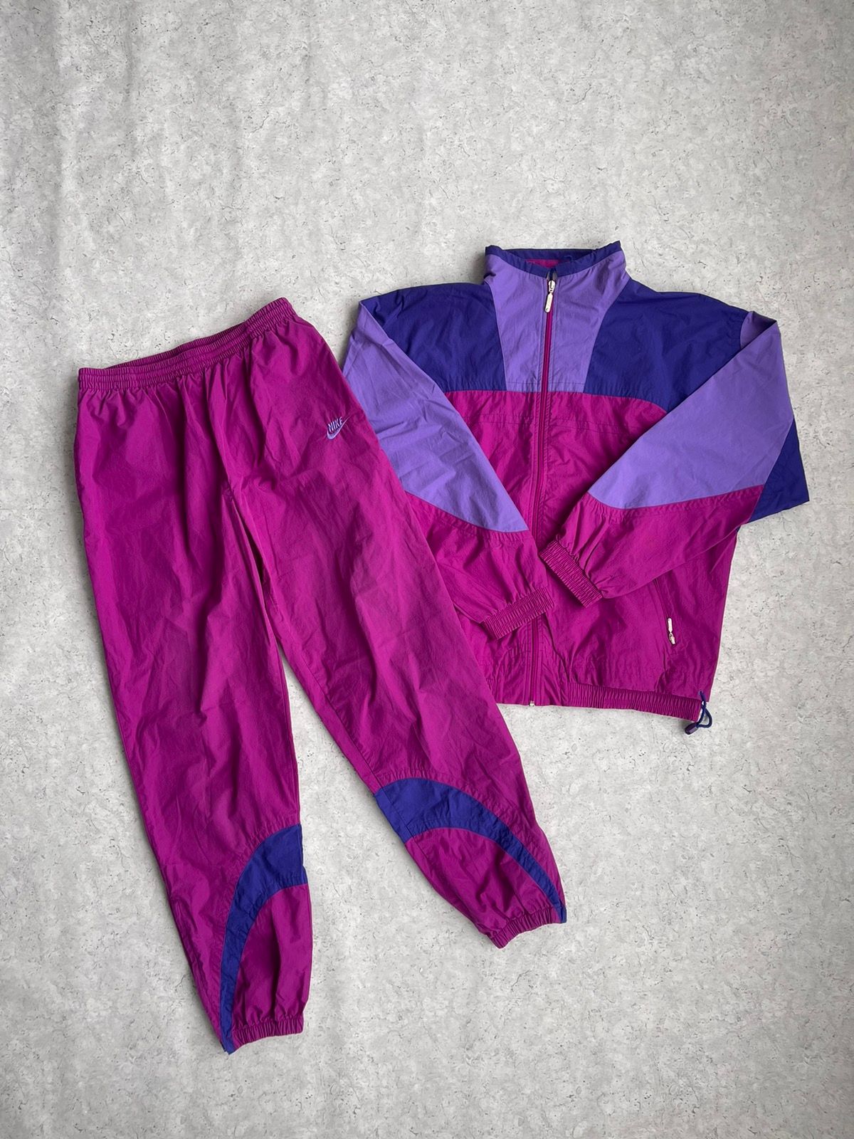 Pre-owned Nike X Vintage Nike Vintage Tracking Suit Jacket Sweatpants Purple 1990s