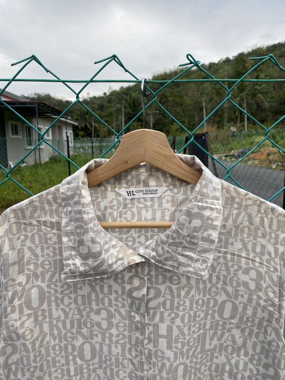 Vintage ⚡️Steals⚡️ Cote D'Azur Fullprint Spellout Light Jacket Size L / US 10 / IT 46 - 4 Thumbnail