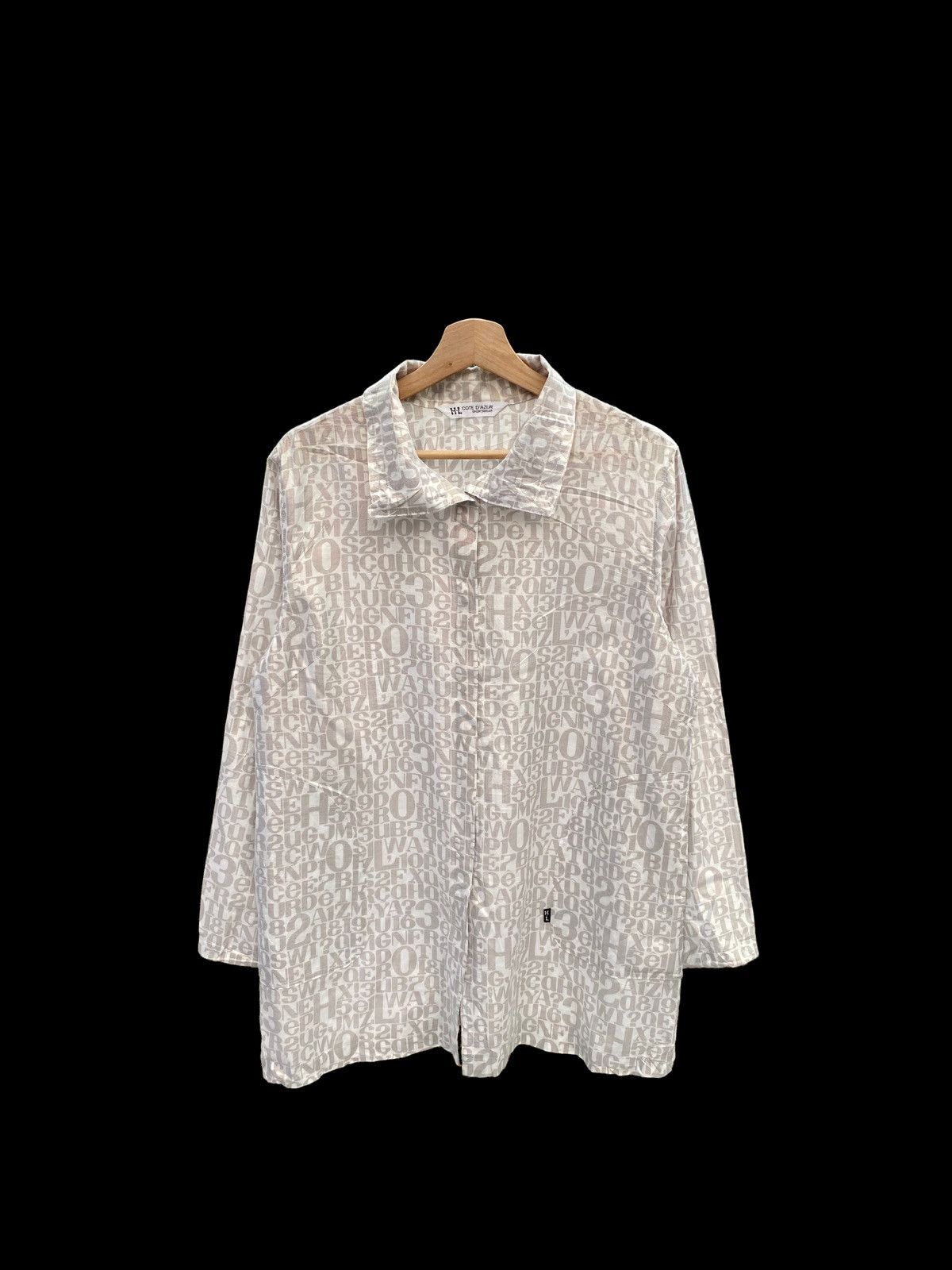 Vintage ⚡️Steals⚡️ Cote D'Azur Fullprint Spellout Light Jacket Size L / US 10 / IT 46 - 1 Thumbnail