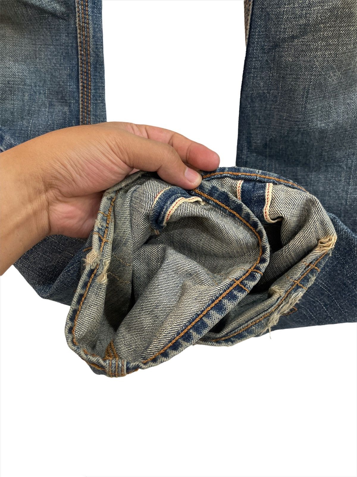 Japanese Brand Vintage Oraqle Selvedge Distressed Jeans Size US 29 - 4 Thumbnail