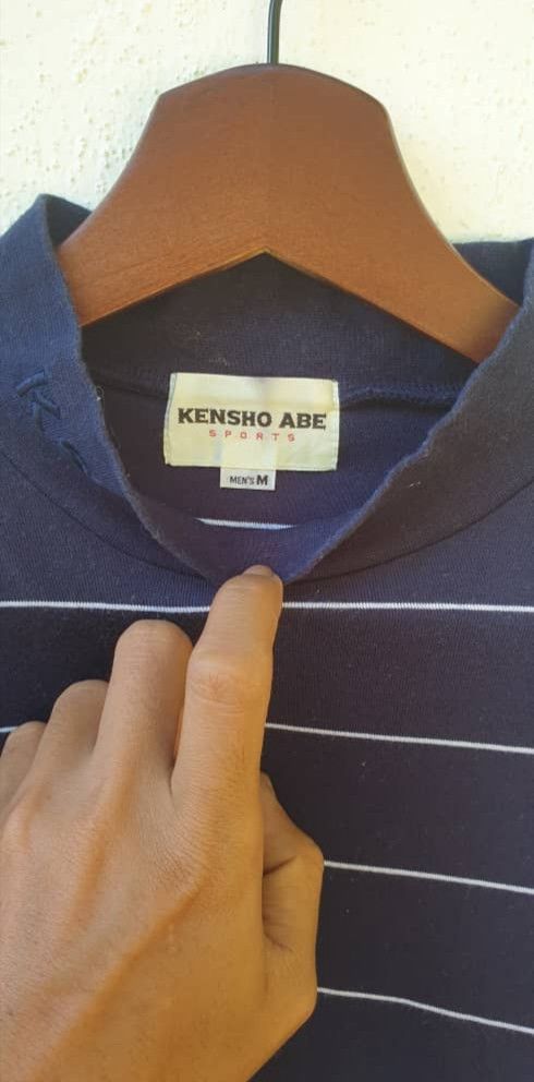 Japanese Brand Kensho Abe Stripes LS Turtleneck Tee Size US M / EU 48-50 / 2 - 2 Thumbnail