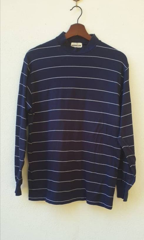 Japanese Brand Kensho Abe Stripes LS Turtleneck Tee Size US M / EU 48-50 / 2 - 1 Thumbnail