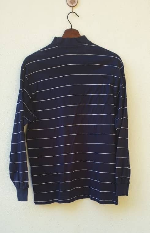 Japanese Brand Kensho Abe Stripes LS Turtleneck Tee Size US M / EU 48-50 / 2 - 4 Thumbnail