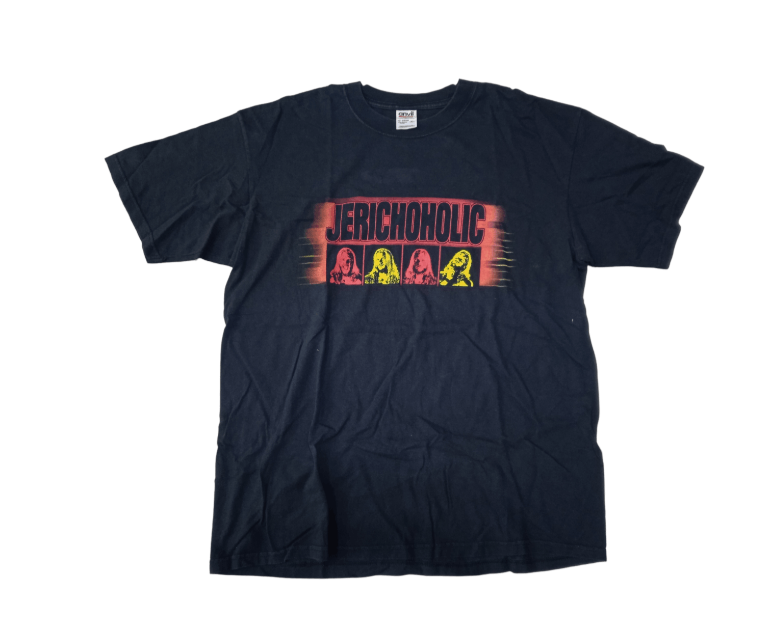 image of Vintage 2000S Wwf Chris Jericho Jerichoholic OG T-Shirt in Black, Men's (Size XL)