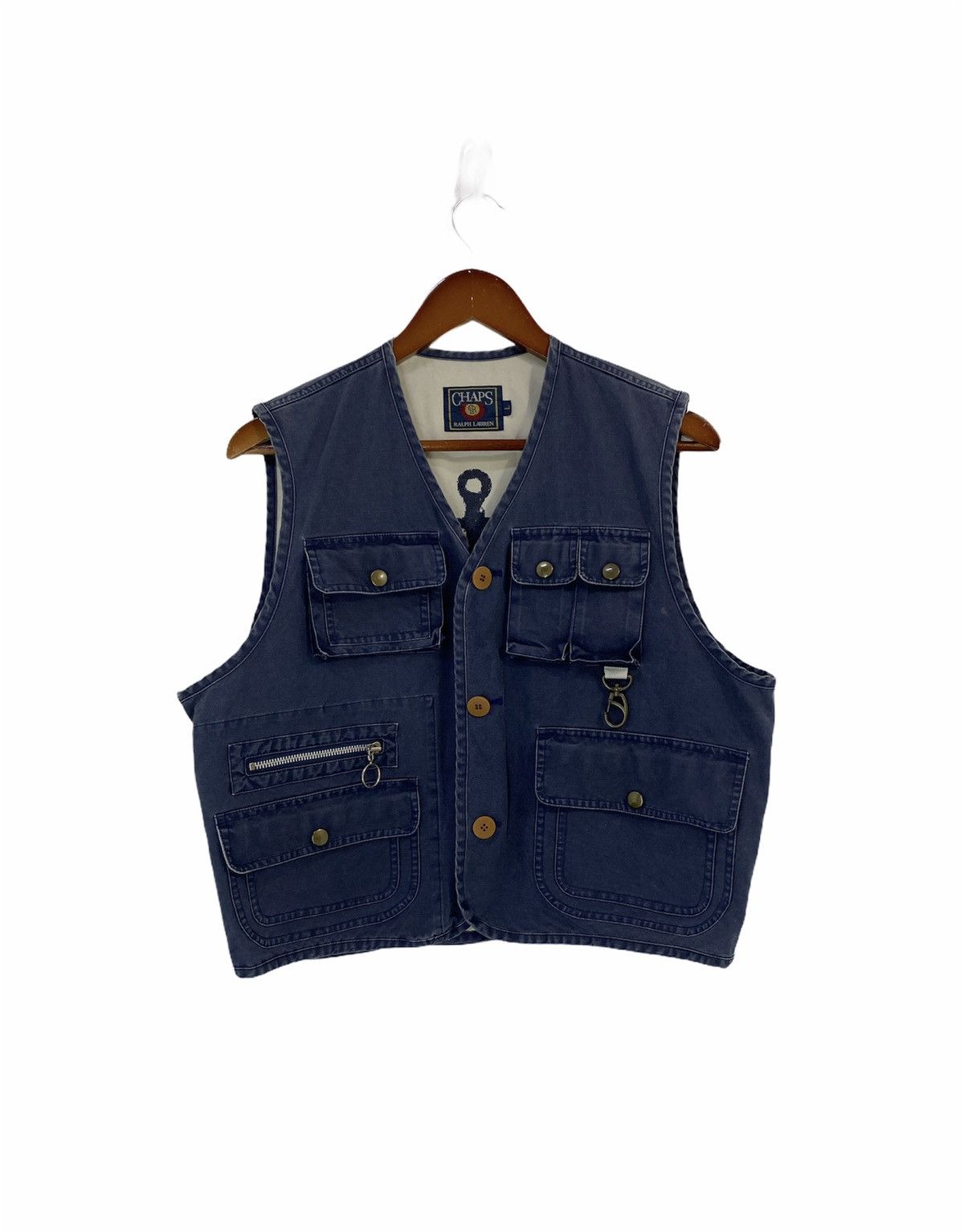 Polo Ralph Lauren Vintage Chaps Ralph Lauren Vest Multi Pocket Design Size US L / EU 52-54 / 3 - 1 Thumbnail