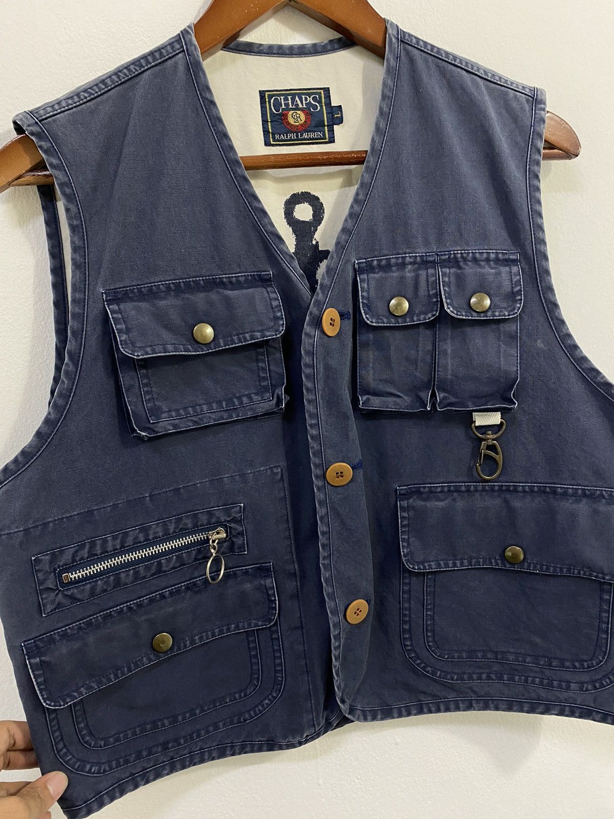 Polo Ralph Lauren Vintage Chaps Ralph Lauren Vest Multi Pocket Design Size US L / EU 52-54 / 3 - 3 Thumbnail