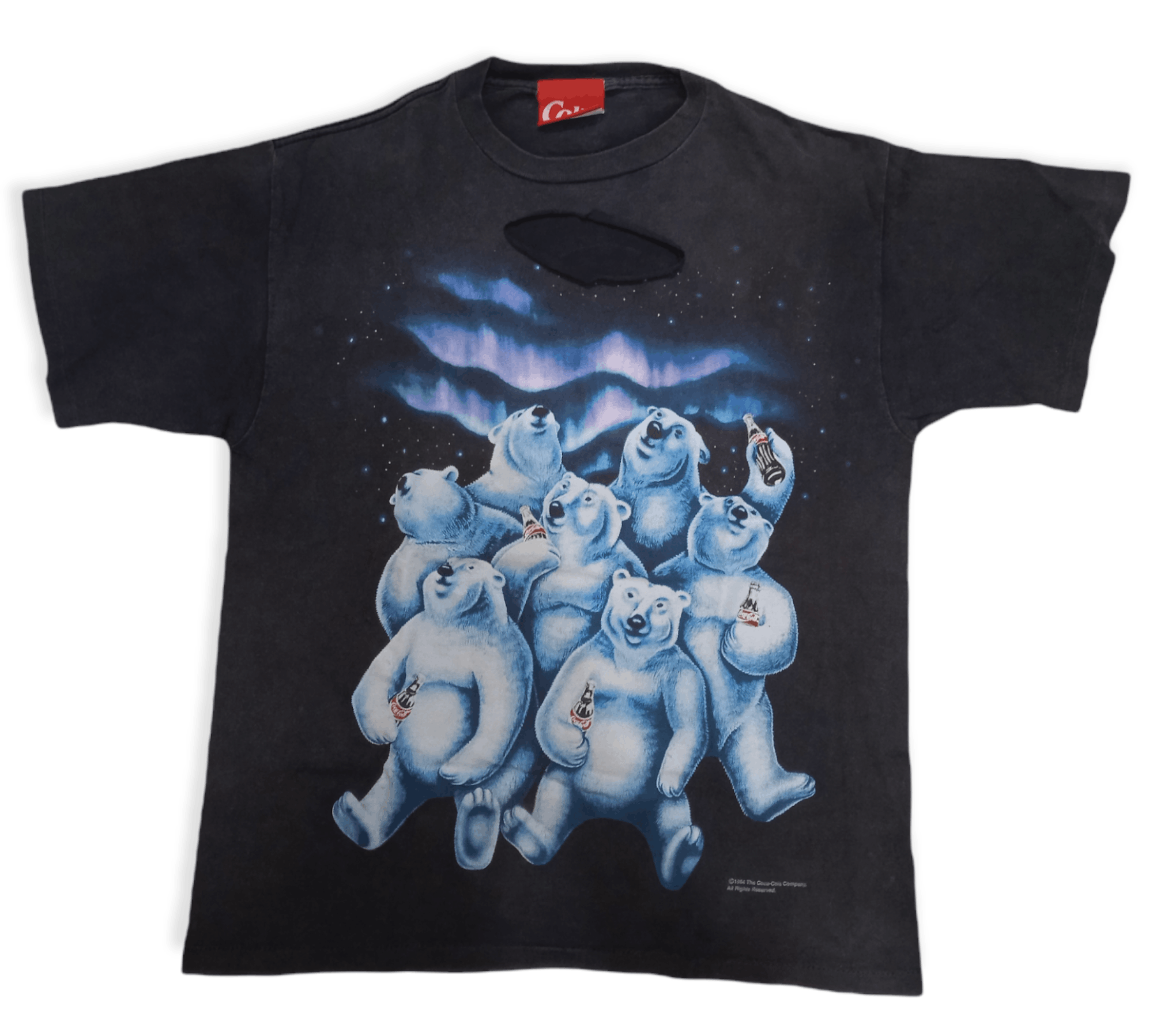 Coca Cola Vintage 90s Coca-Cola All-Over Print T Shirt Grunge Size US L / EU 52-54 / 3 - 1 Thumbnail