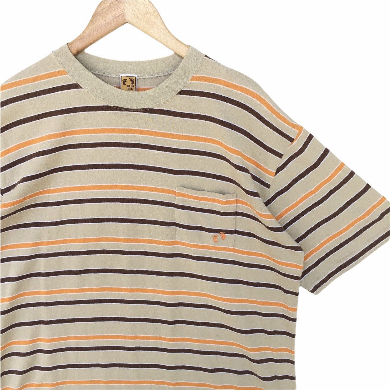 Hang Ten Hang Ten Stripes Pockect T Shirt Size US L / EU 52-54 / 3 - 2 Thumbnail
