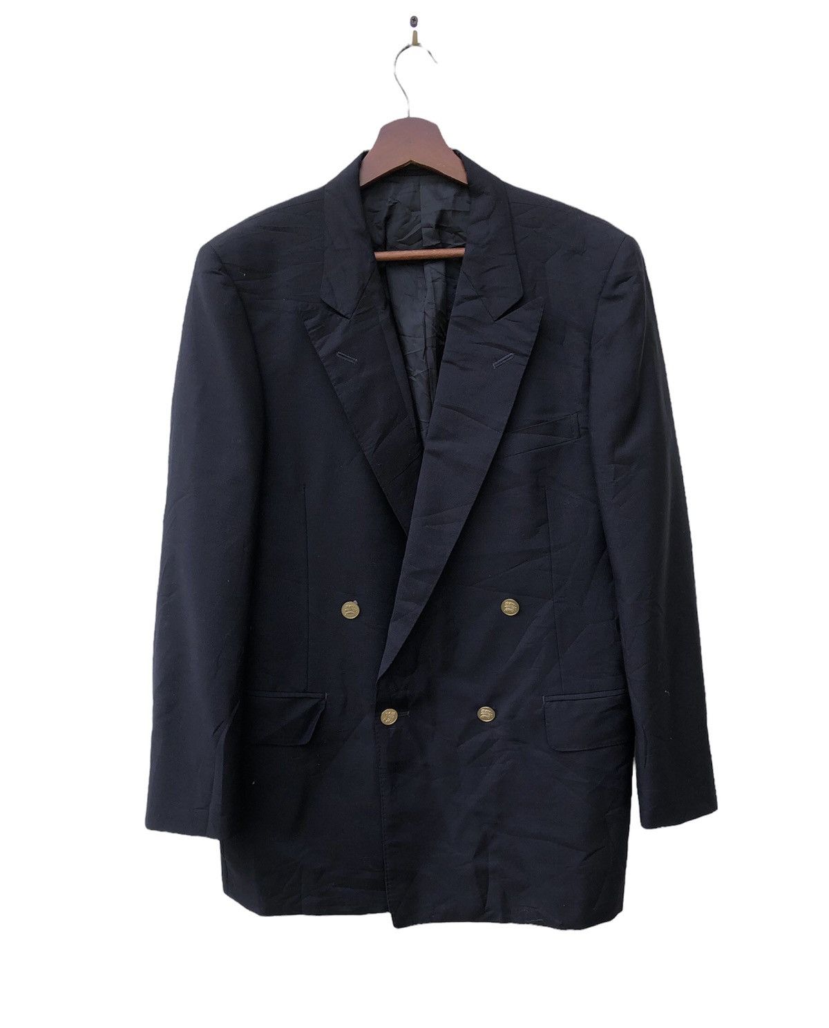 Burberry BURBERRY BLAZER JACKET LOGO ON BUTTON Size US L / EU 52-54 / 3 - 1 Thumbnail