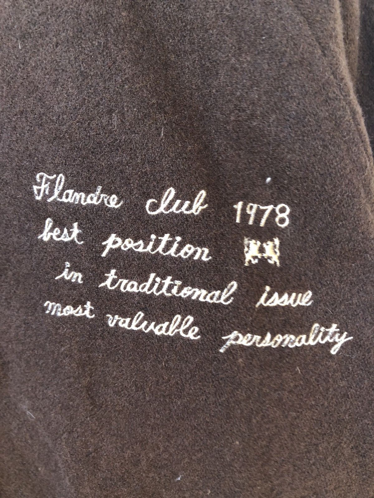 Japanese Brand Vintage Japanese brand Flandre wool varsity jacket Size US L / EU 52-54 / 3 - 3 Thumbnail
