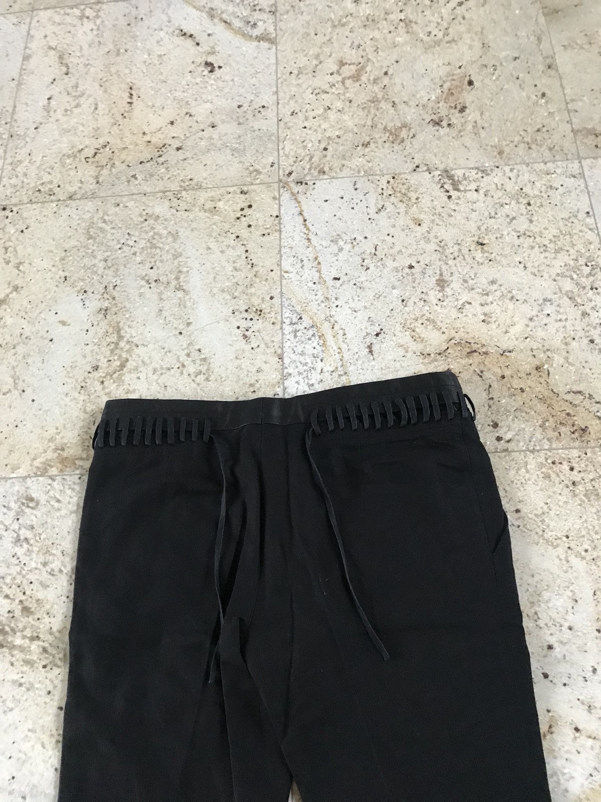 Haider Ackermann Trousers With Waist Lace Belt Detail In Hartman Black Size US 36 / EU 52 - 16 Thumbnail