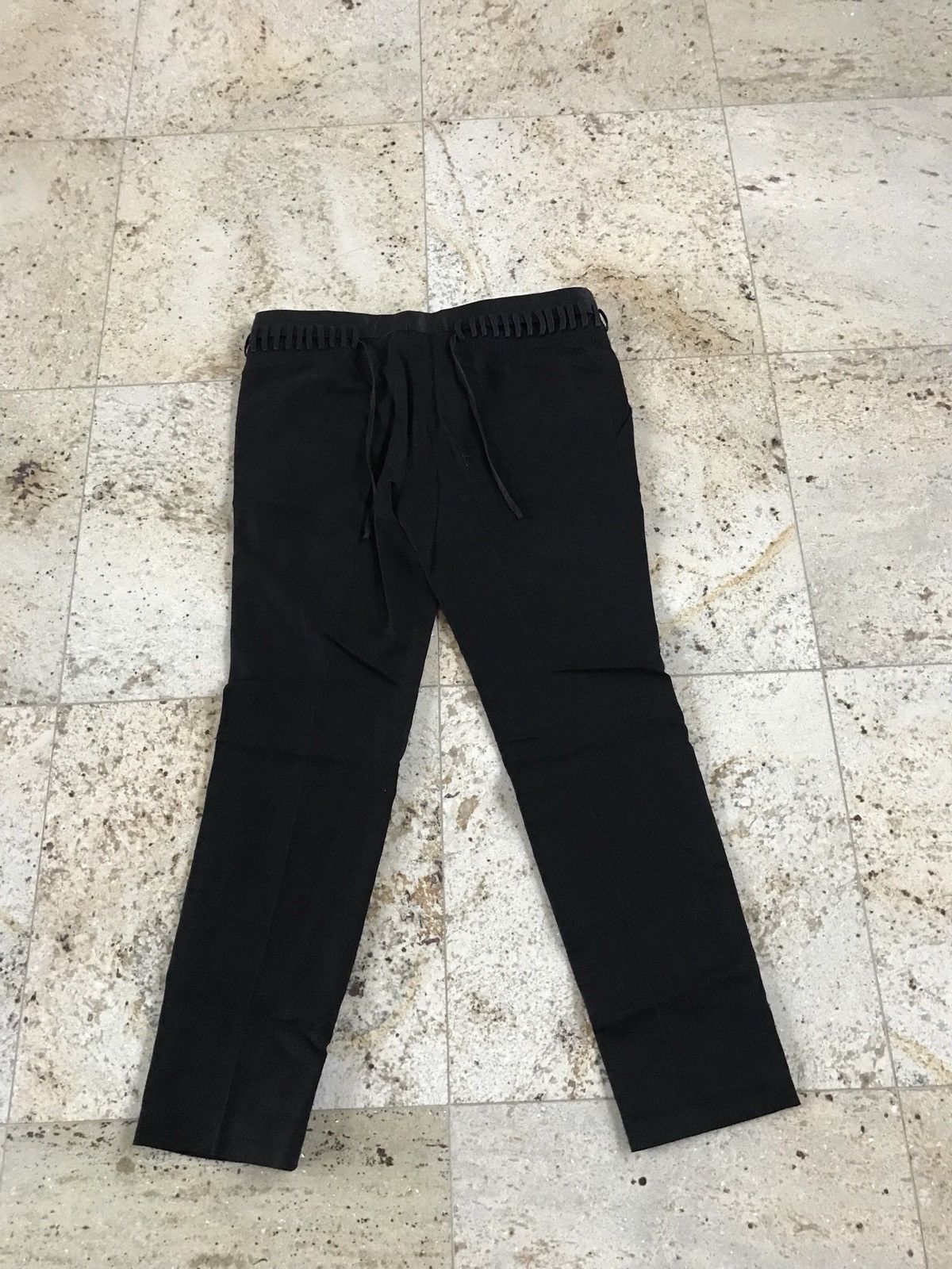 Haider Ackermann Trousers With Waist Lace Belt Detail In Hartman Black Size US 36 / EU 52 - 15 Thumbnail