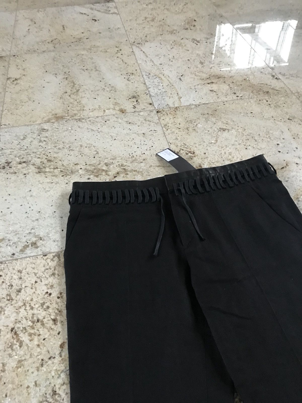Haider Ackermann Trousers With Waist Lace Belt Detail In Hartman Black Size US 36 / EU 52 - 5 Thumbnail