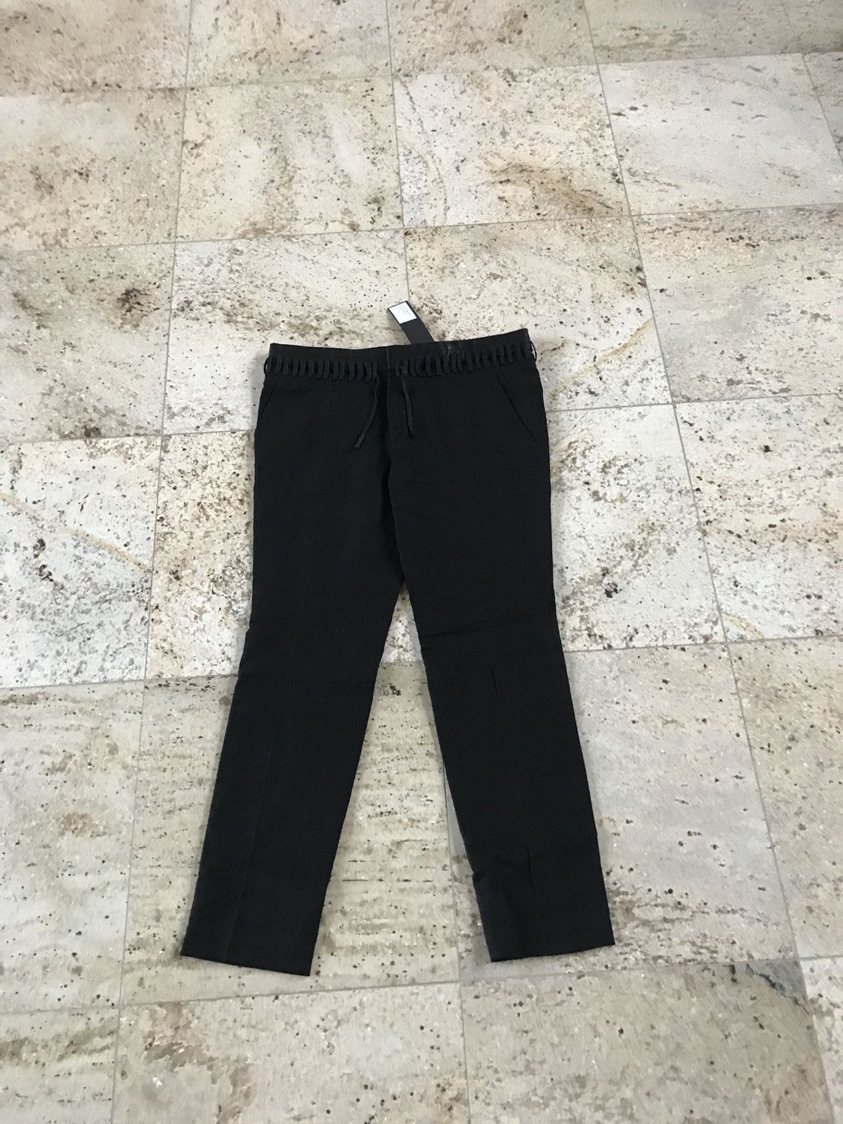 Haider Ackermann Trousers With Waist Lace Belt Detail In Hartman Black Size US 36 / EU 52 - 1 Thumbnail