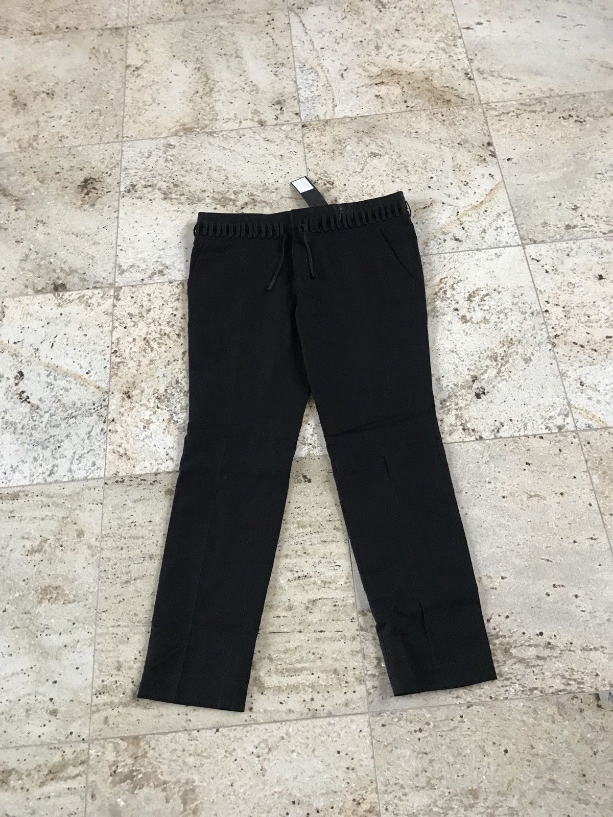 Haider Ackermann Trousers With Waist Lace Belt Detail In Hartman Black Size US 36 / EU 52 - 2 Thumbnail