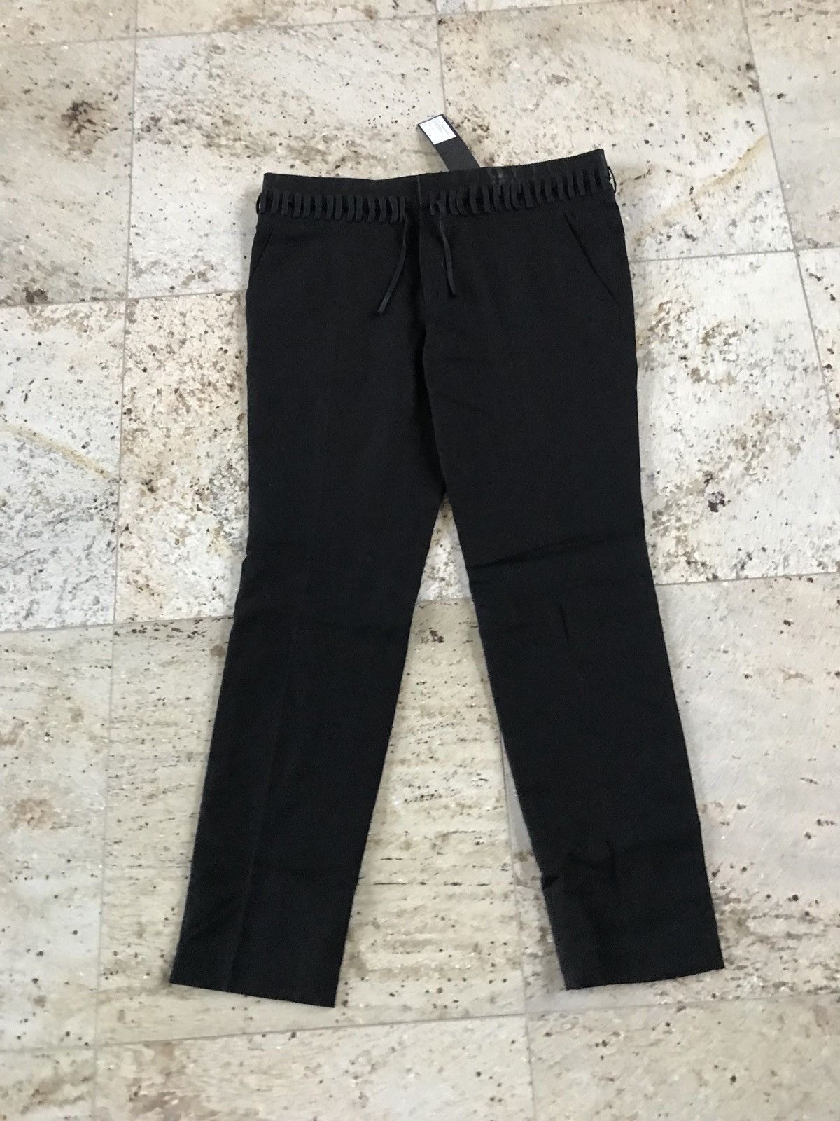 Haider Ackermann Trousers With Waist Lace Belt Detail In Hartman Black Size US 36 / EU 52 - 3 Thumbnail