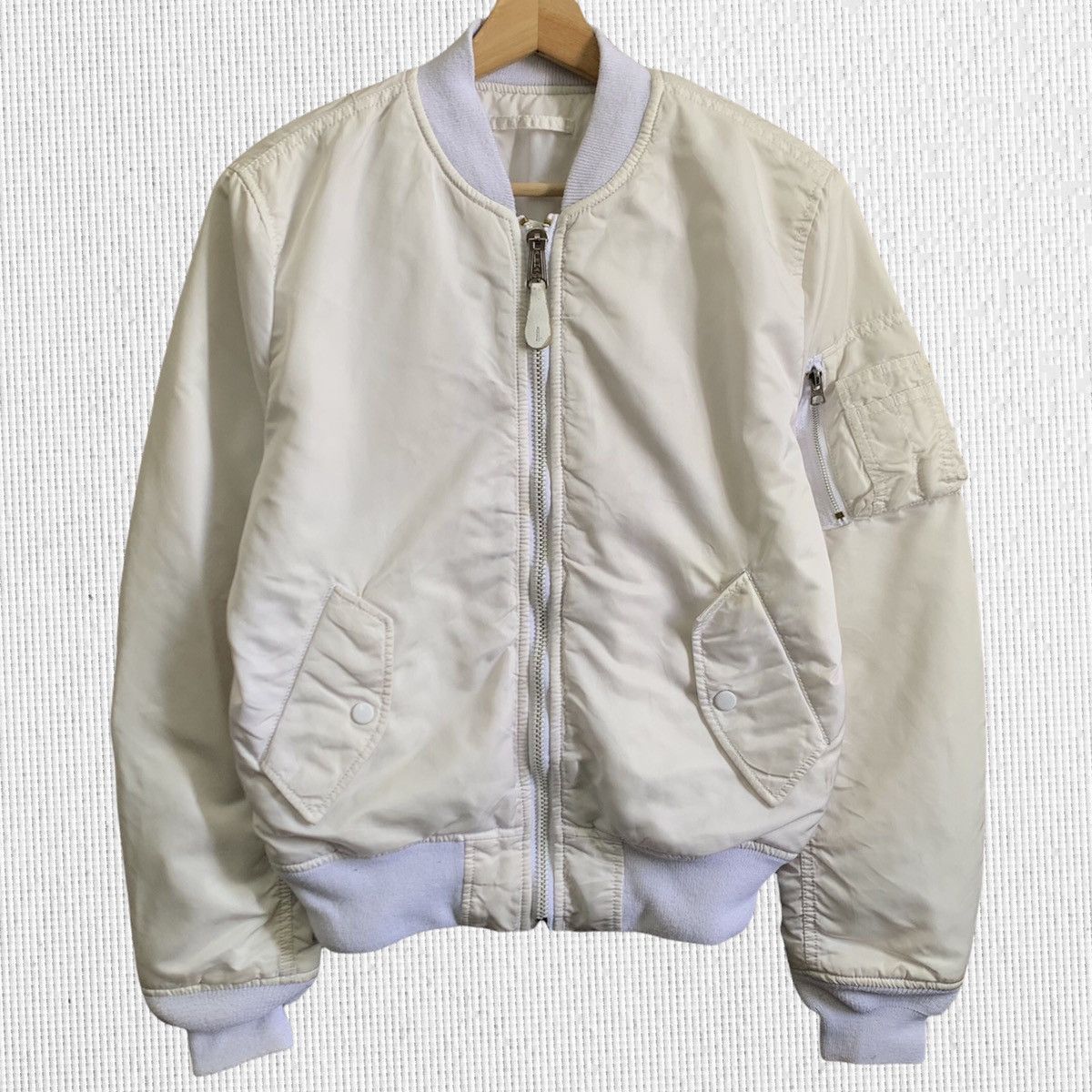 Alpha Industries × Vintage Vtg Alpha Industries Bomber Jacket Size US S / EU 44-46 / 1 - 1 Thumbnail