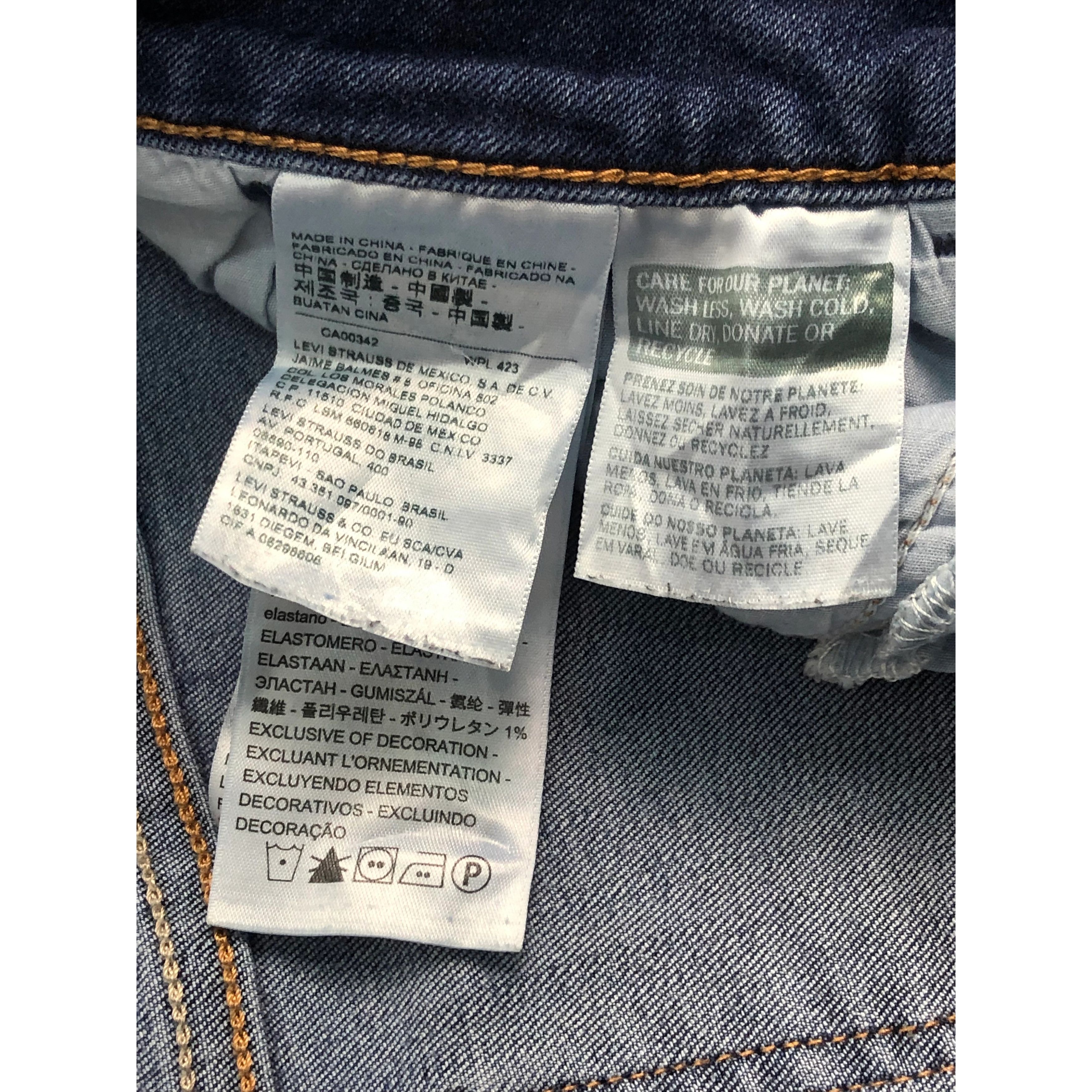 Levi's × Vintage Vintage Levis 535 Skinny Blue Denim DP0363 Size US 34 / EU 50 - 7 Thumbnail