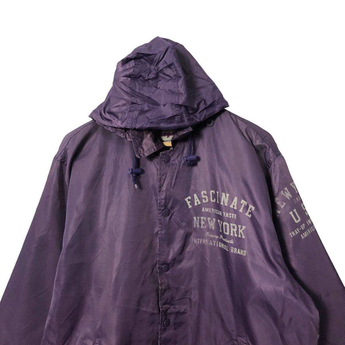 Japanese Brand Vintage Tray Up Faded Spell Out Big Logo Hoodie Jacket Size US XXL / EU 58 / 5 - 5 Thumbnail
