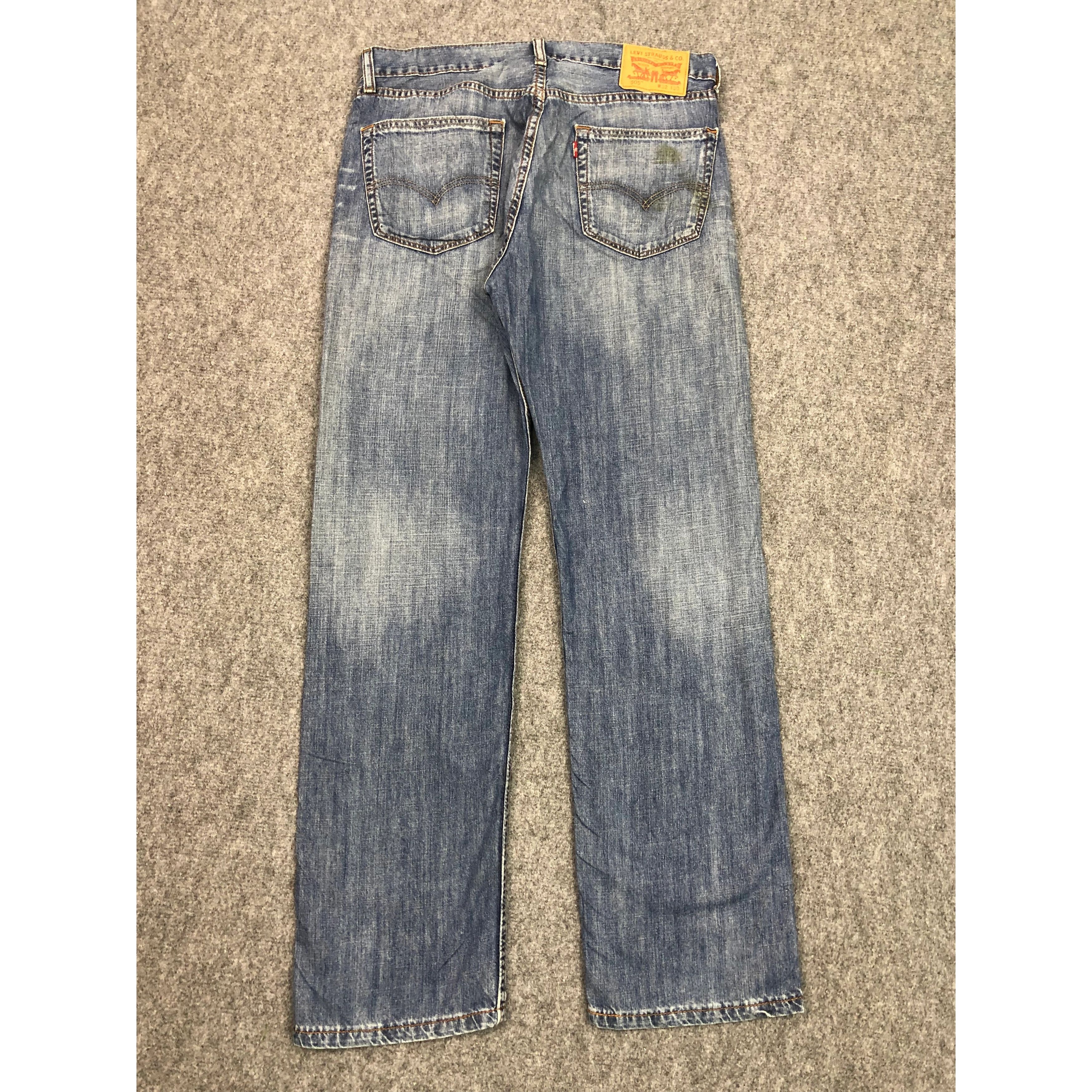 Levi's × Vintage Vintage Levis 505 Regular Fit Lightwash Denim DP0343 Size US 34 / EU 50 - 2 Thumbnail