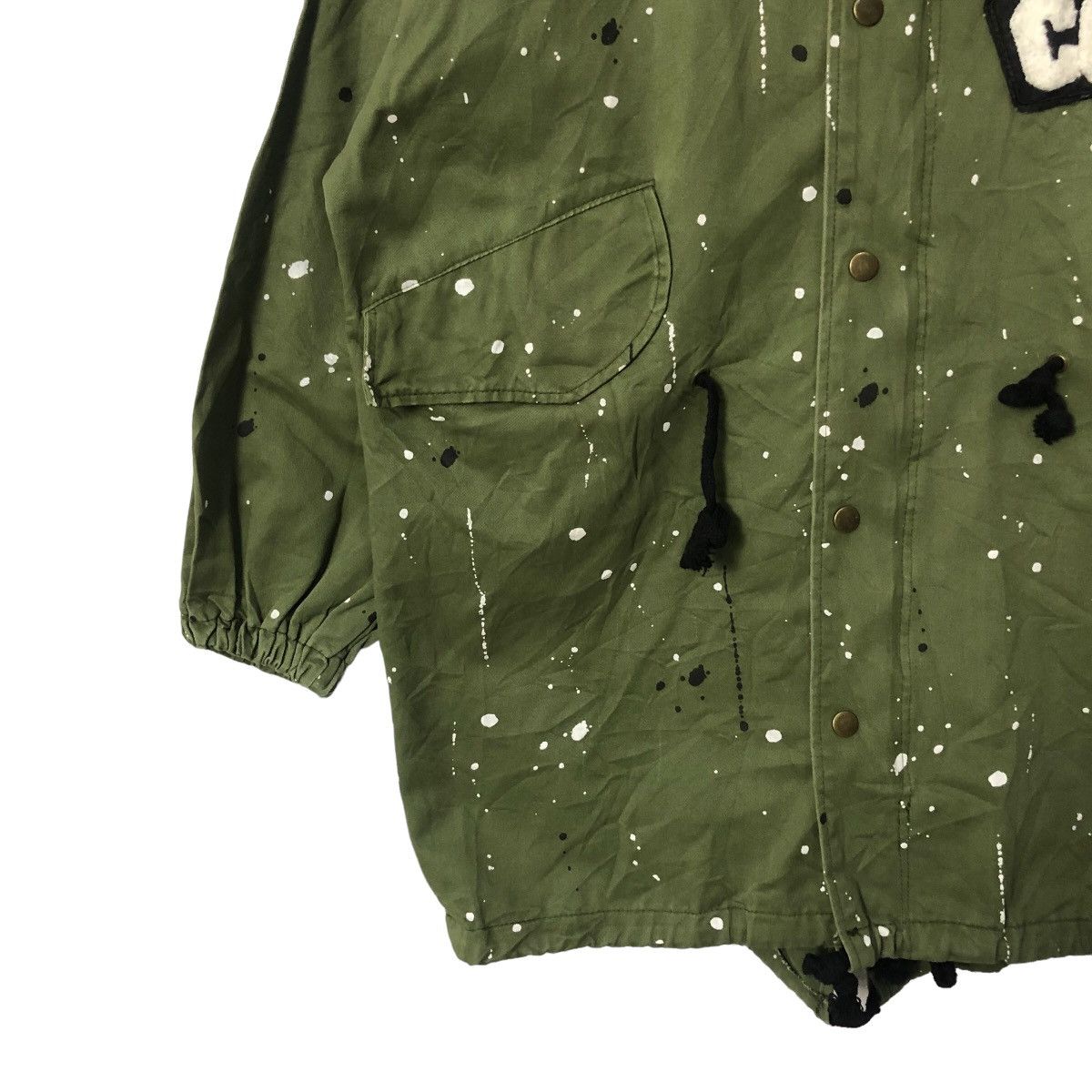 Japanese Brand Vintage Barcode Dirty Painter Splash Big Logo Hoodie Jacket Size US L / EU 52-54 / 3 - 4 Thumbnail