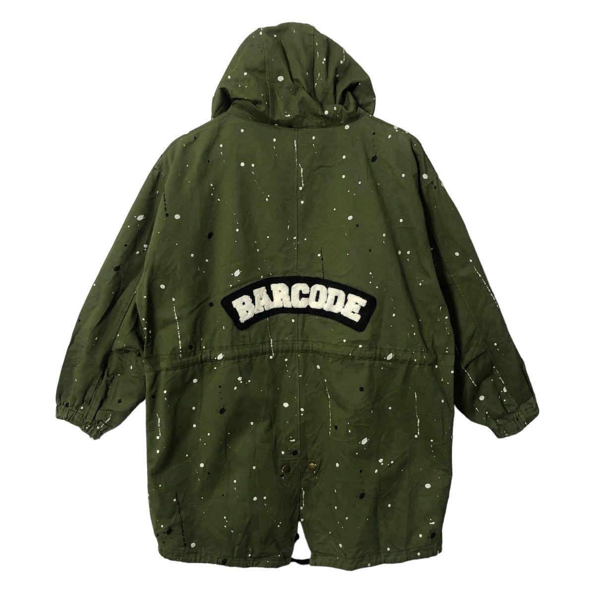 Japanese Brand Vintage Barcode Dirty Painter Splash Big Logo Hoodie Jacket Size US L / EU 52-54 / 3 - 6 Thumbnail